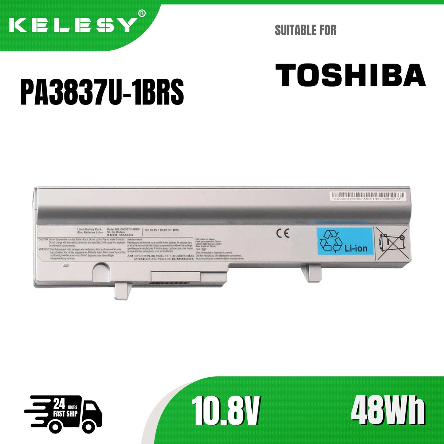 KELESY Batería de PA3837U-1BRS para ordenador portátil, pila de celdas japonesas para Toshiba NB301, NB302, NB303, NB305