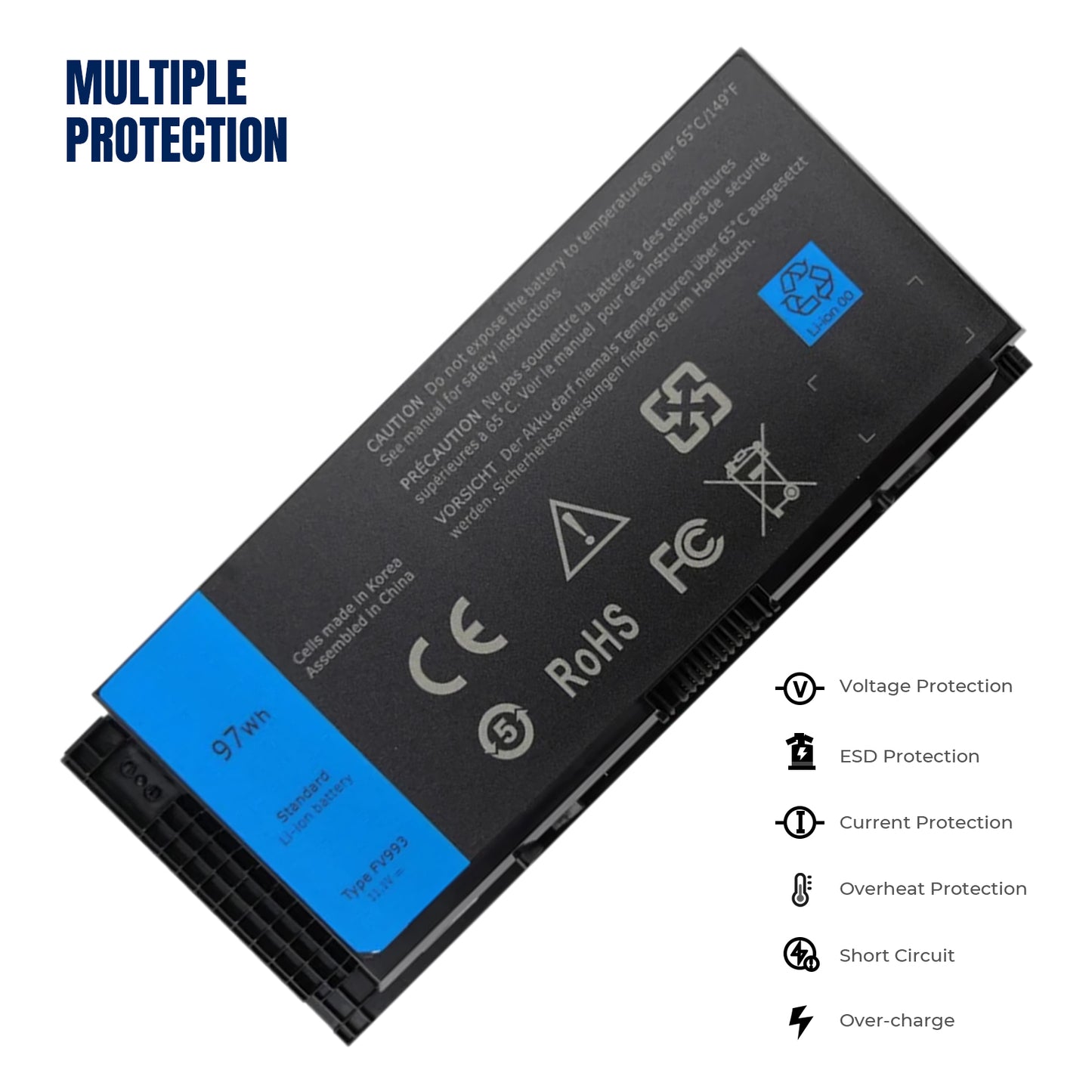 KELESY FV993 Laptop Battery For DELL Precision M6600 M6700 M6800 M4800 M4600 M4700 Series FJJ4W T3NT1 N71FM PG6RC R7PND 3DJH7