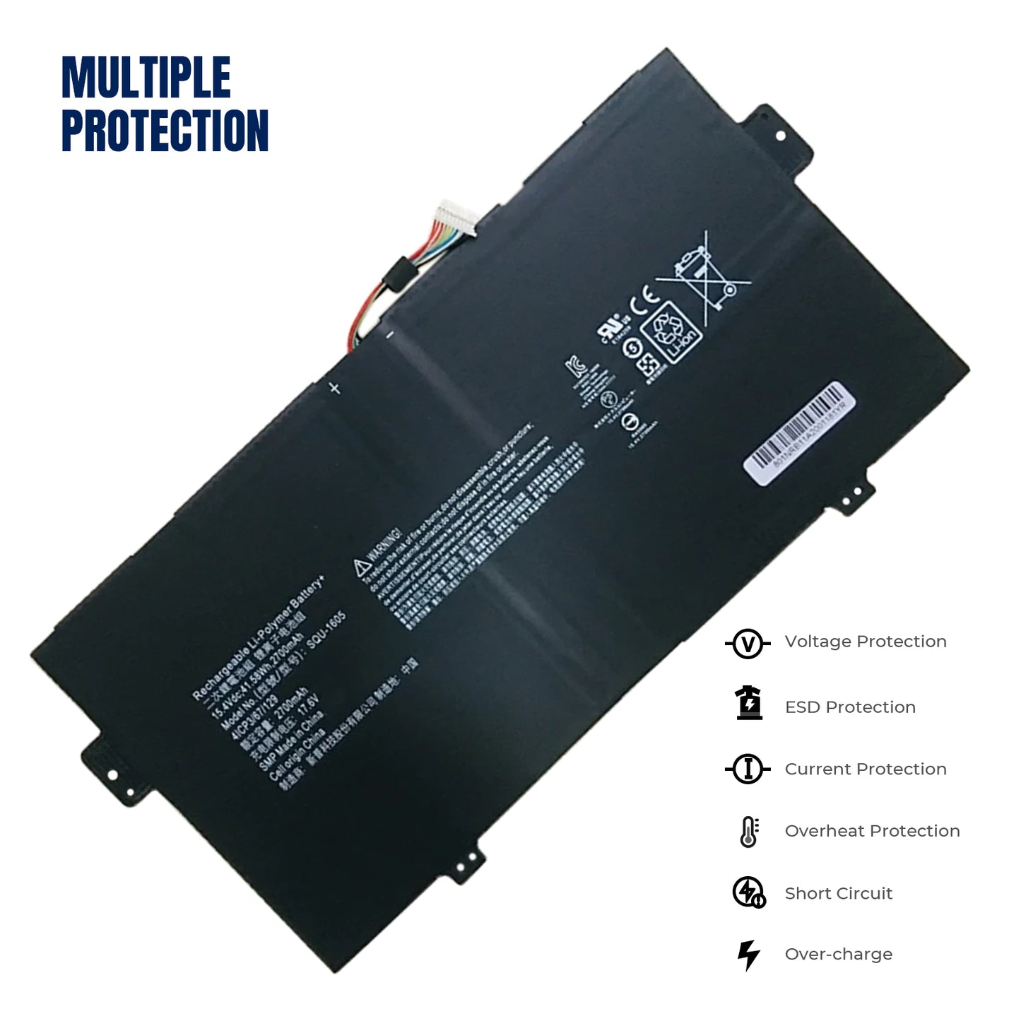 KELESY новый оригинальный SQU-1605 41CP3/67/129 аккумулятор для ноутбука ACER Swift 7 SF713-51 M9PG,M8KU,M4HA,S7-371,Spin 7 SP714-51-M6LT