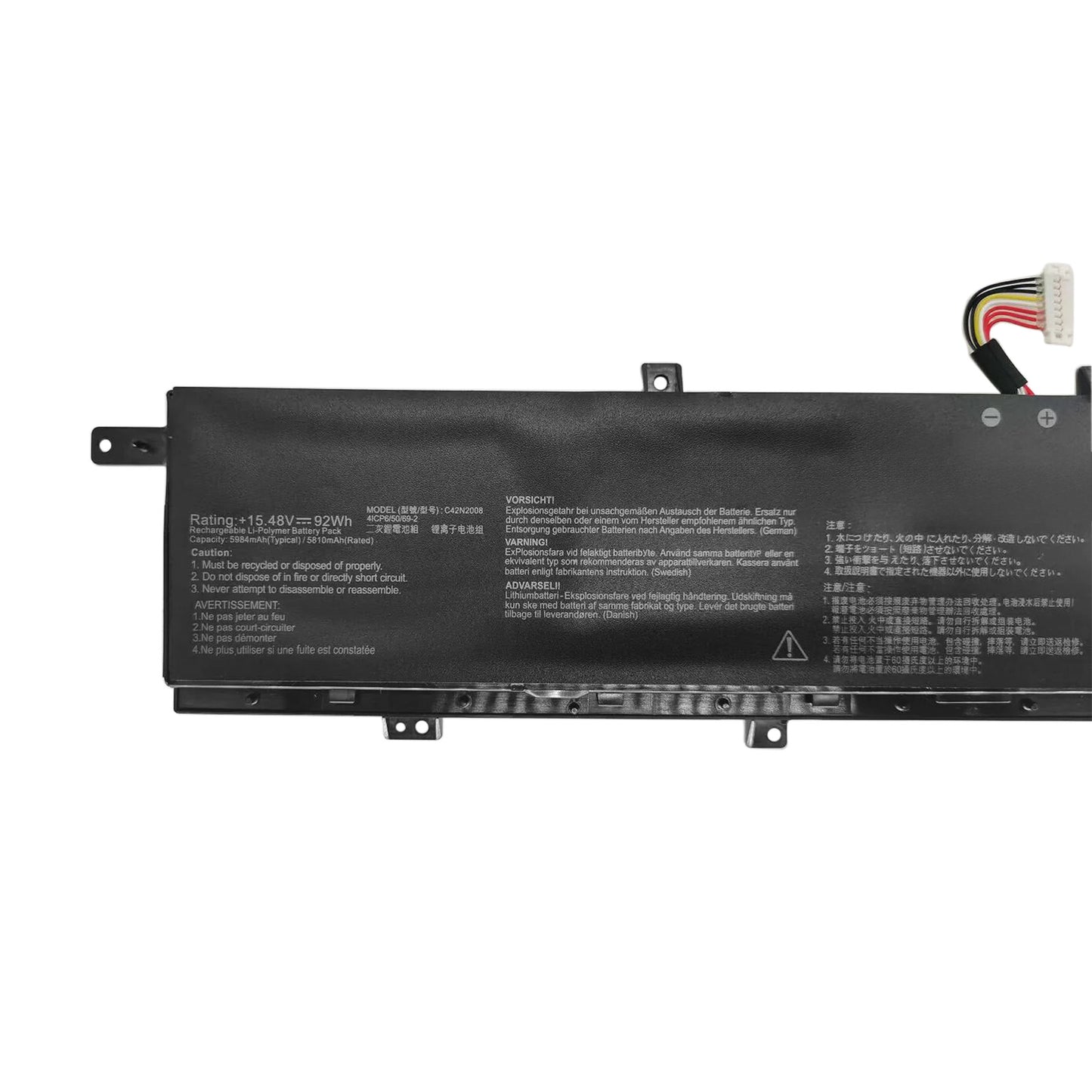 KELESY Batería de ordenador portátil C42N2008 para ASUS ZenBook Pro Duo 15 OLED UX582 UX582LR Series XS74T UX582LR-H2002TS