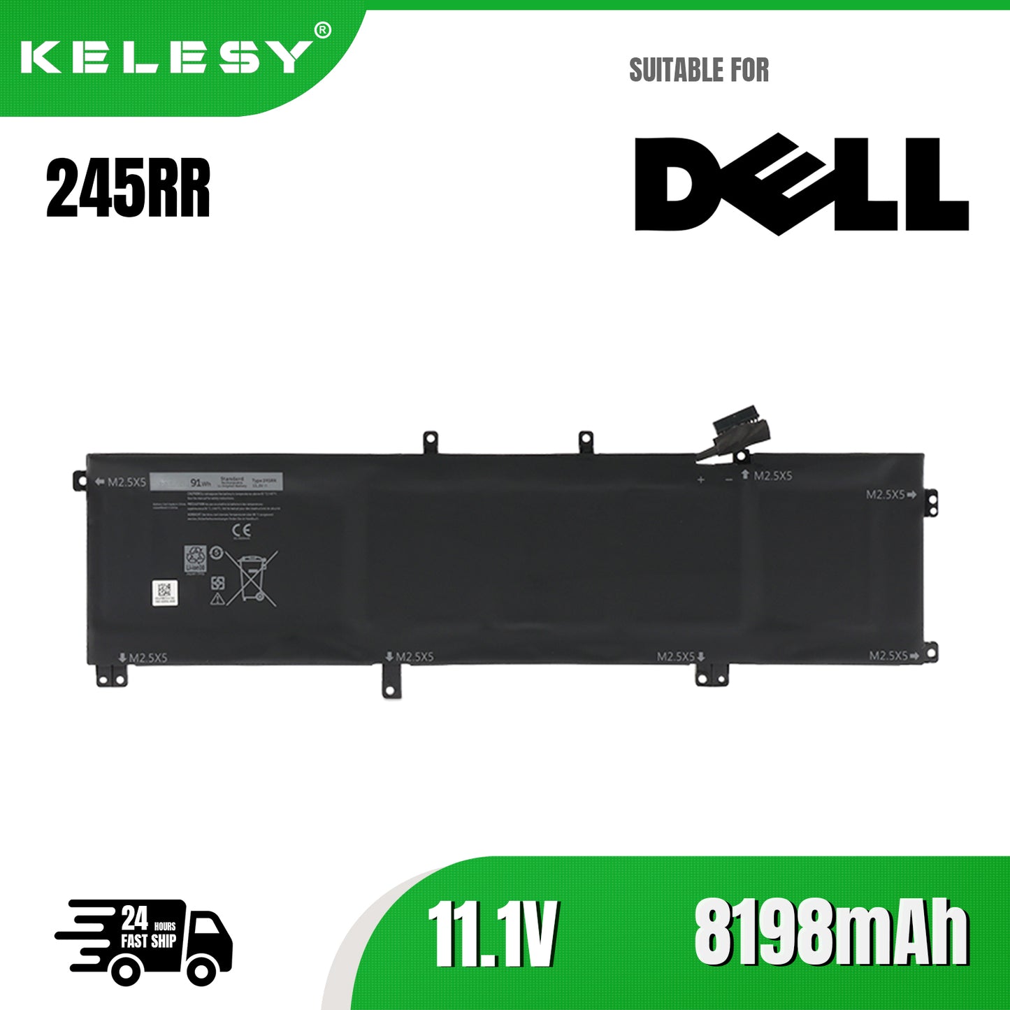 KELESY 91WH 245RR Laptop Battery for DELL XPS 15 9530 9535 Series For DELL Precision M3800 TOTRM H76MV 7D1WJ Free Tools