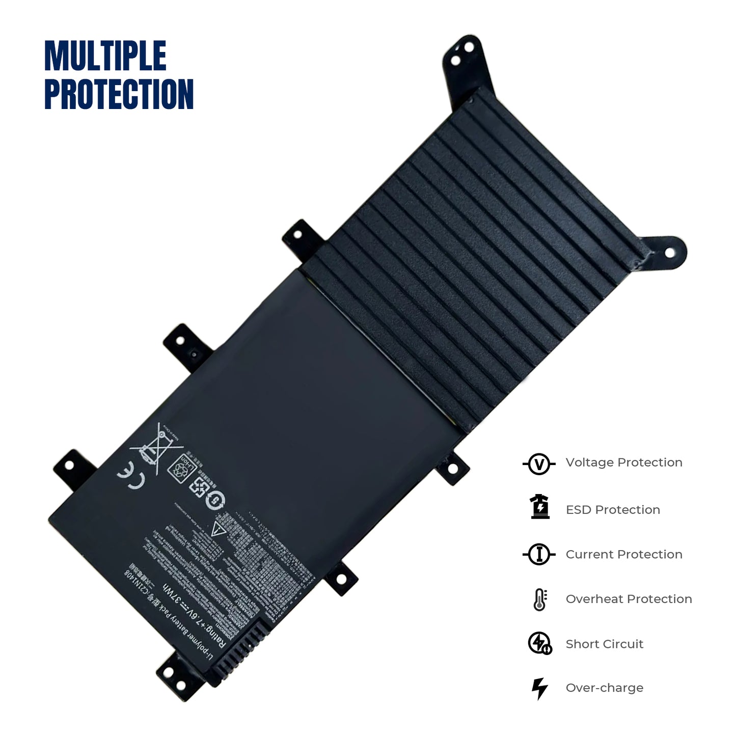 KELESY New C21N1408 Laptop Battery For ASUS VivoBook 4000 MX555 V555L V555LB V555U Series 7.6V 37WH