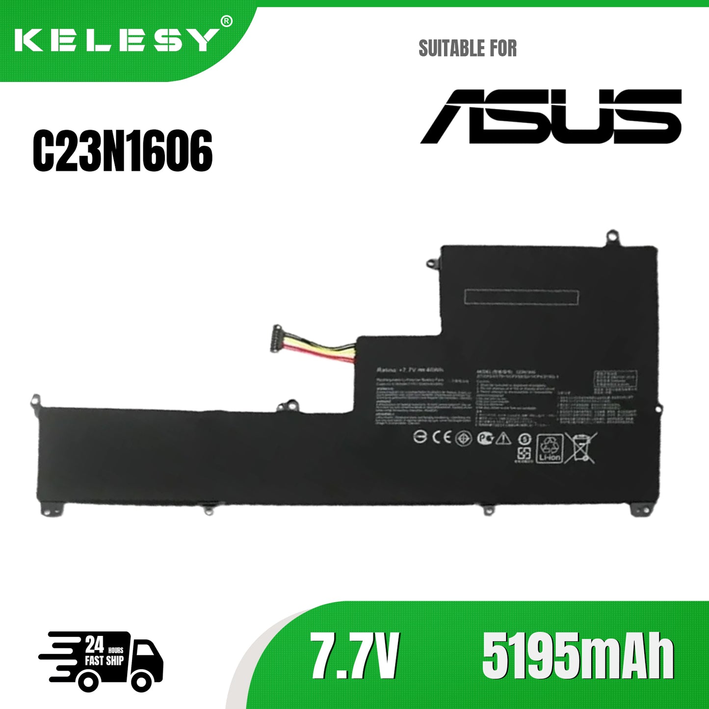 KELESY C23N1606 Laptop Battery For ASUS Zenbook 3 UX390 UX390UA UX390UAK UX390UA-1A UX390UA1A C23PQCH Series 7.7V 35WH