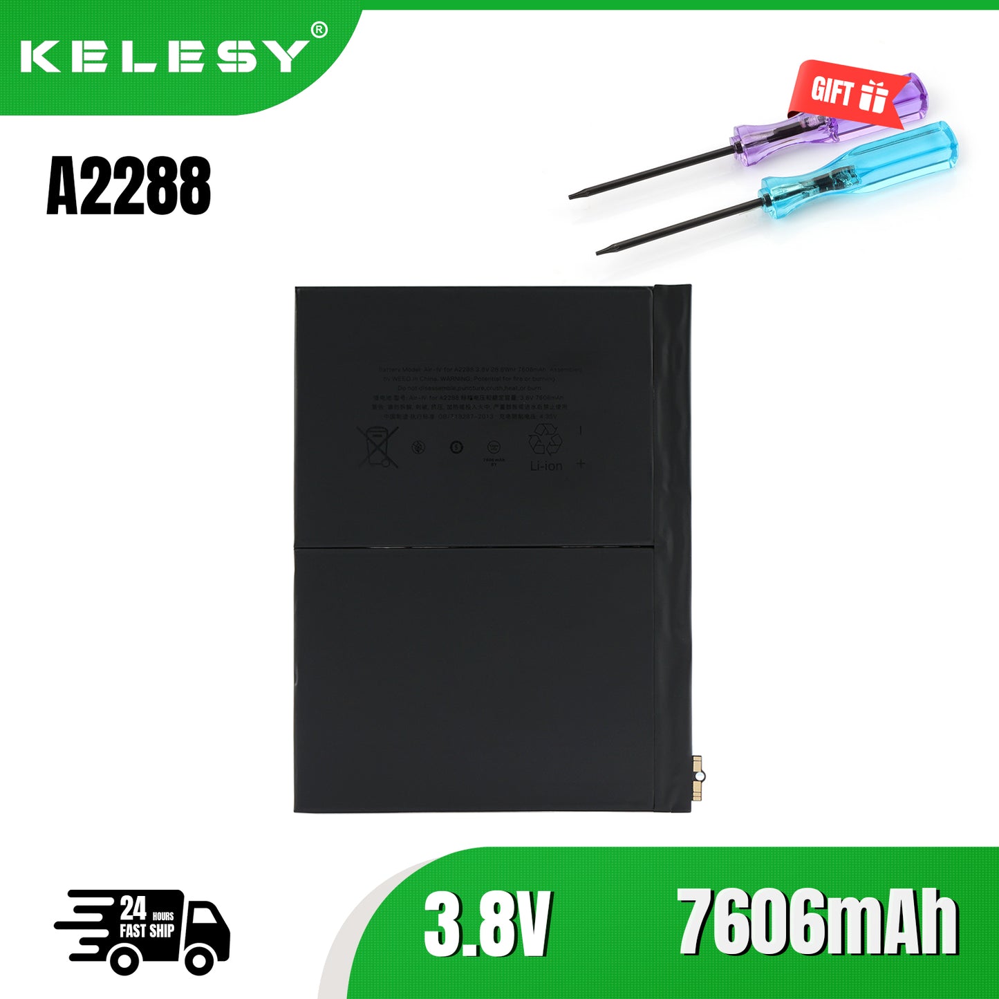 Аккумулятор для планшета KELESY A2288 для Apple iPad Air 4 10,9'' 2020 года A2316 A2324 A2325 A2072 3,8 В 7606 мАч