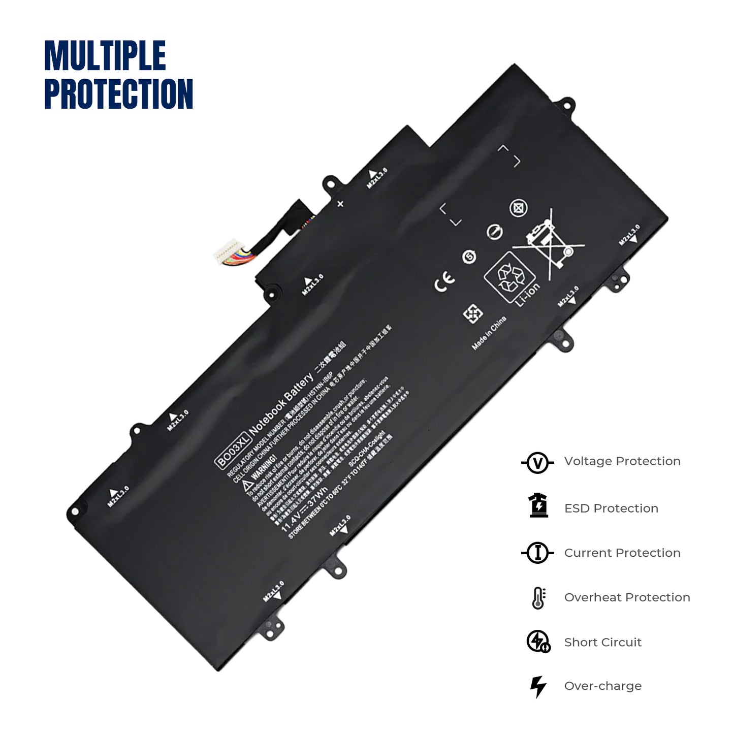 KELESY BO03XL Laptop Battery For HP Chromebook 14-X 14-X013DX 14-X015W 14-X015WM 14-x010nr 14-Z HSTNN-IB6P HSTNN-IB6C 773836-1B1