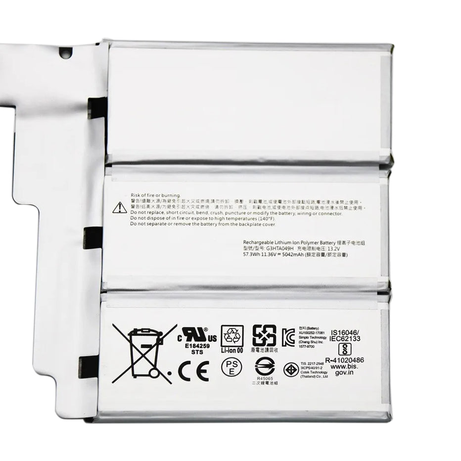 KELESY New G3HTA049H Laptop Battery For Microsoft G3HTA050H Surface Book2 1835,book 2 15" inch Keyboard Battery 13.5inch