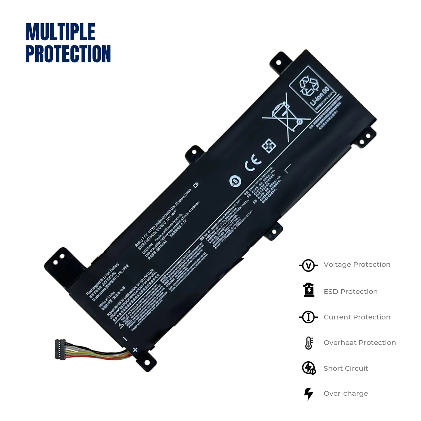 KELESY batería para ordenador portátil, pila para Lenovo IdealPad 310-14ISK 310-14IKB 310-14IAP B10K87722 5B10K87, L15M2PB2