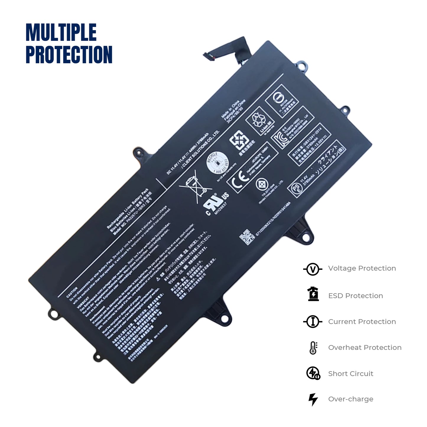 KELESY batería para portátil Toshiba Portege X20W, 11,4 V, 44Wh, PA5267U-1BRS, X20W-D, X20W-D-10E, serie X20W-D-10Q, PA5267U