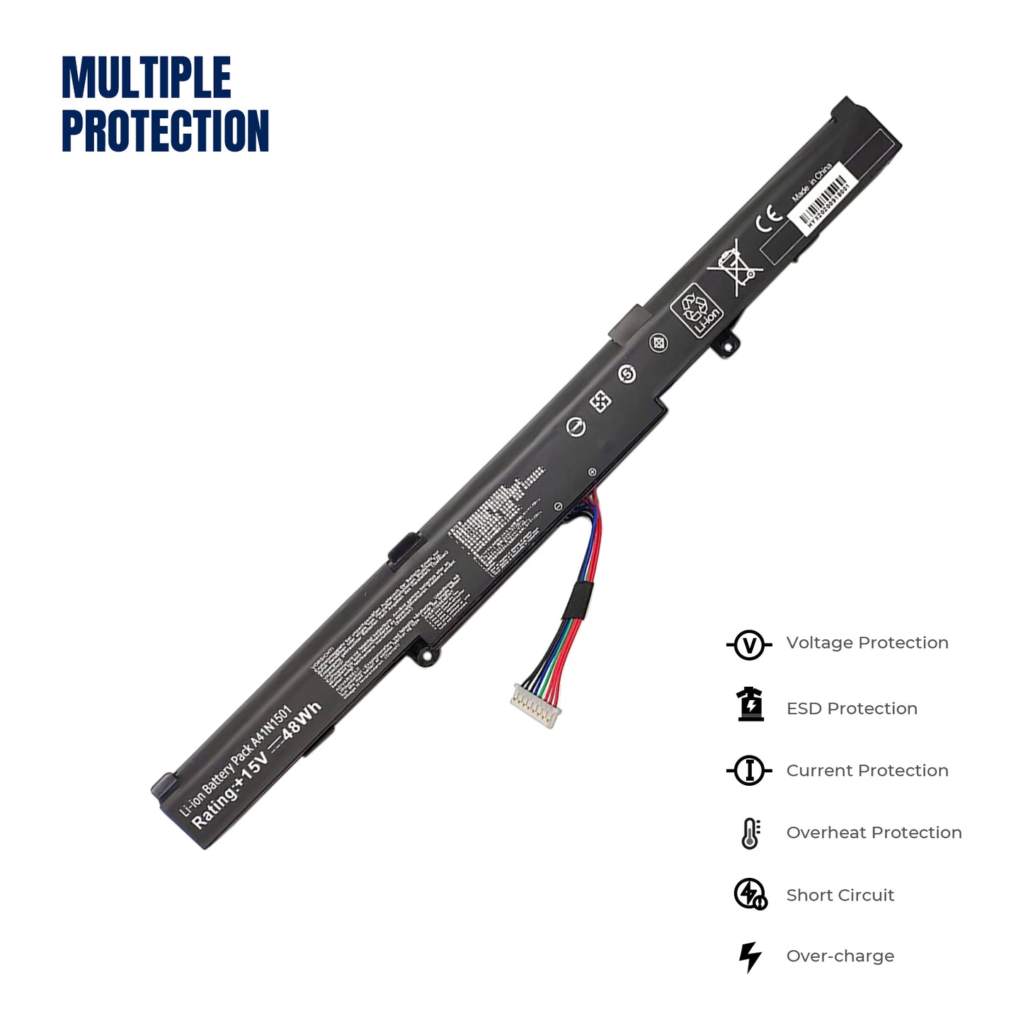 KELESY A41N1501 Laptop Battery for ASUS GL752JW GL752 GL752VL GL752VW N552 N552V N552VW N752 N752V N752VW N752VX A41LK9H