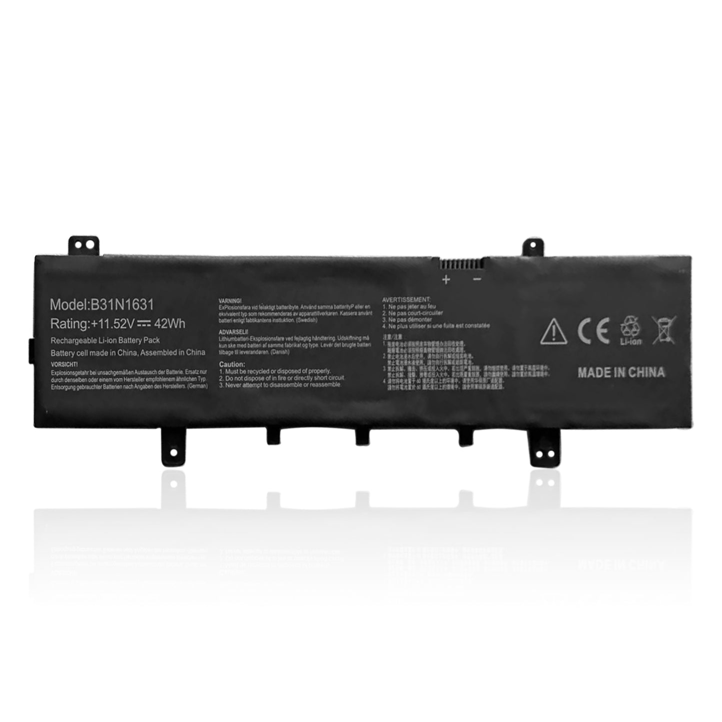 Аккумулятор KELESY B31N1631 для ноутбука ASUS VivoBook 15 X505ZA X505BA X505BP F505 F505ZA F505BA X505ZA-BQ012T X505BA-1A 42WH