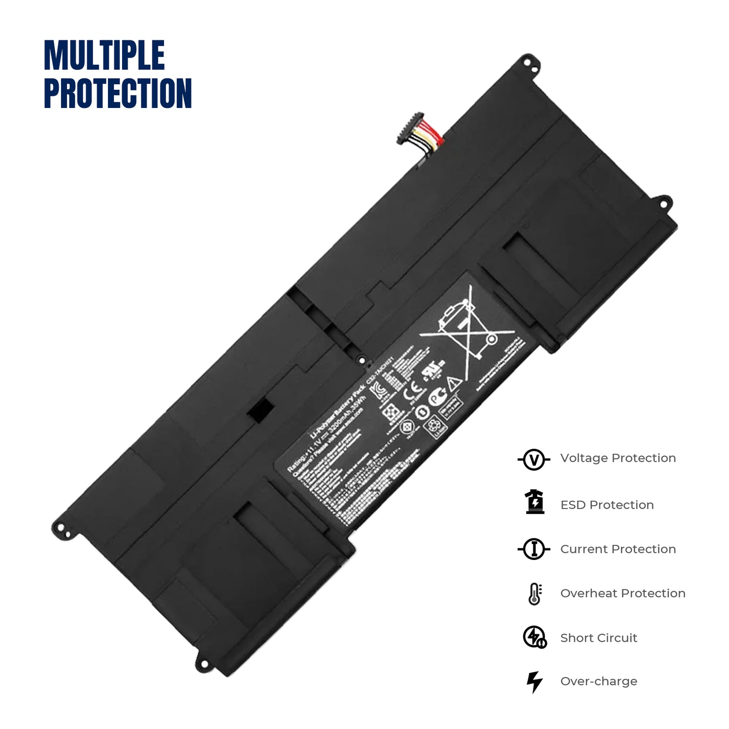 KELESY C32-TAICHI21 Laptop Battery for ASUS Ultrabook TAICHI21 TAICHI 21 C32-TAICHI21 11.1V 3200mAh 35WH