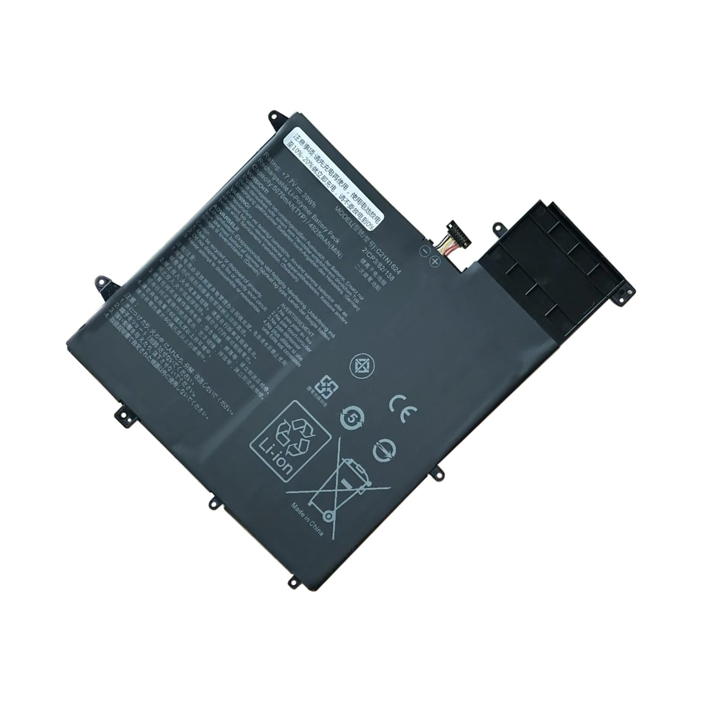 KELESTY Batería de ordenador portátil C21N1624, 7,7 V, 39Wh, 0B200-02420000, para Q325U, Q325UAR, serie UX370UA