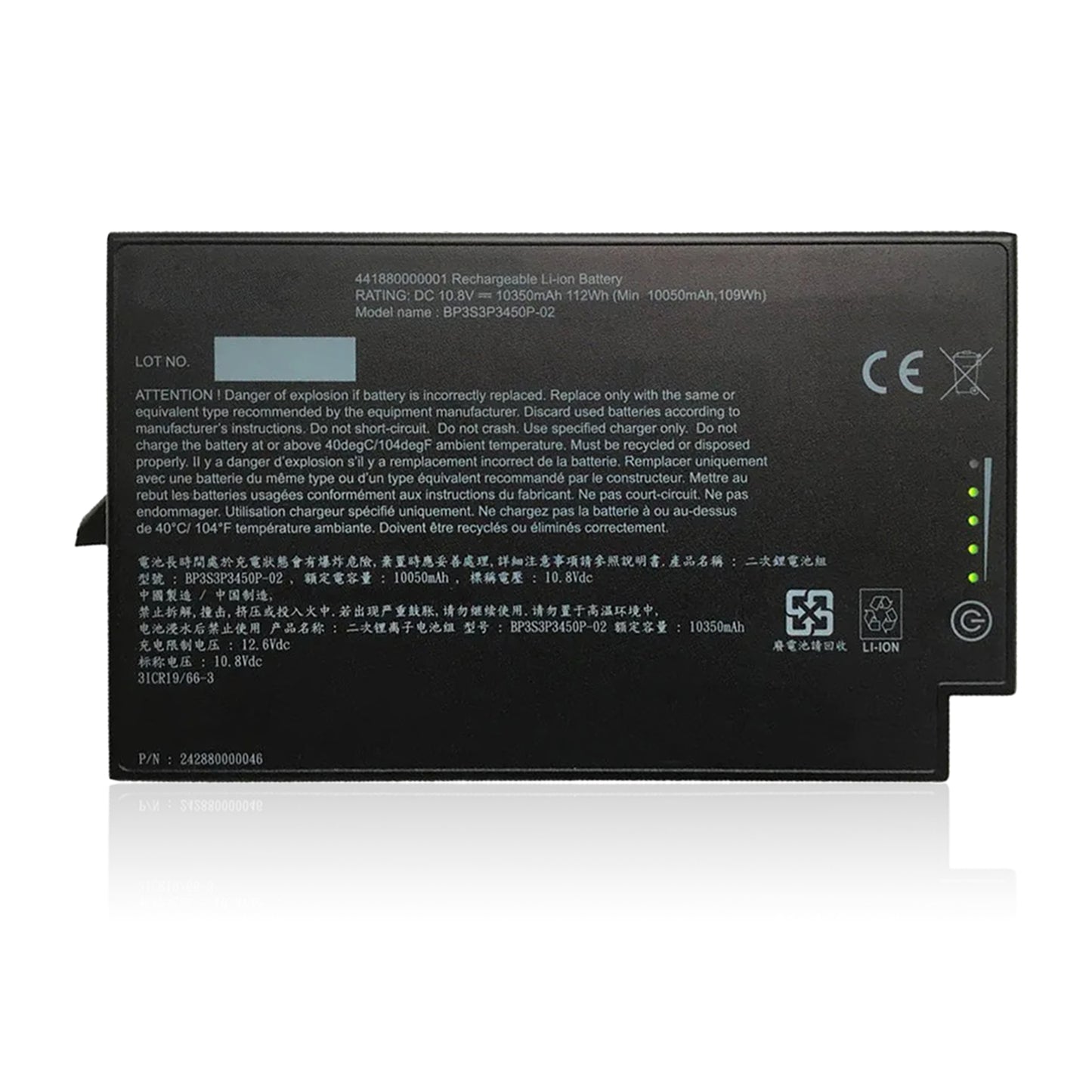 KELESY Batería Original de BP3S3P2900-2 para ordenador portátil, 10,8 V, 8700mAh, para Getac B300, B300X Rugged 441831700026