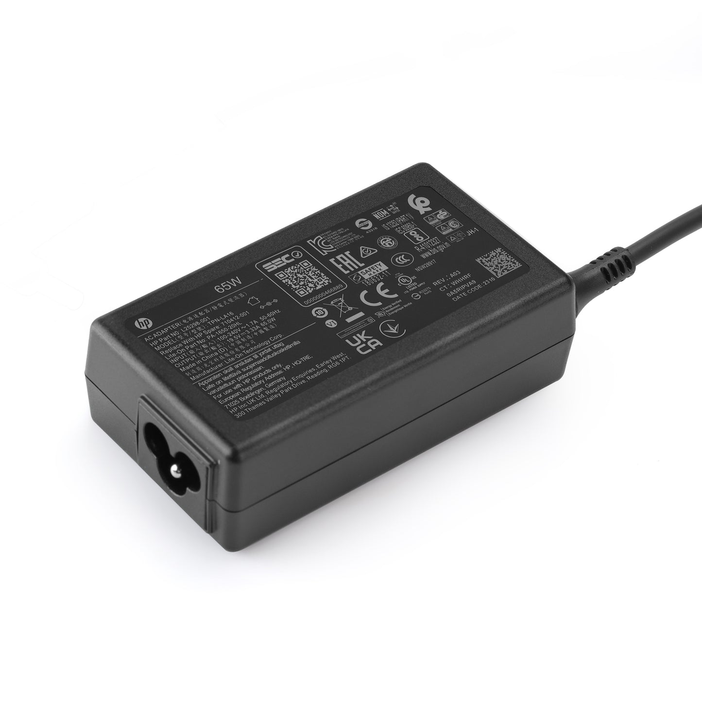 HP Laptop AC Adapter for HP 65W 19.5V/3.33A Blue Tip, PA-1650-20HL(TPN-LA16)