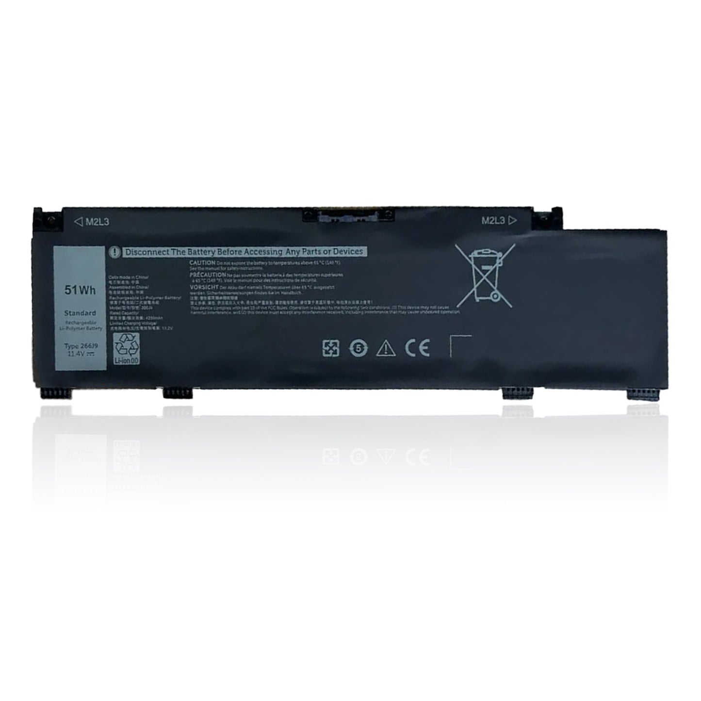 KELESY Original 266J9 Battery For Dell G3 15 3590 3500 G5 15 5500 5505 for Inspiron 14 5490 266J9 11.4V 51WH/4255mAh