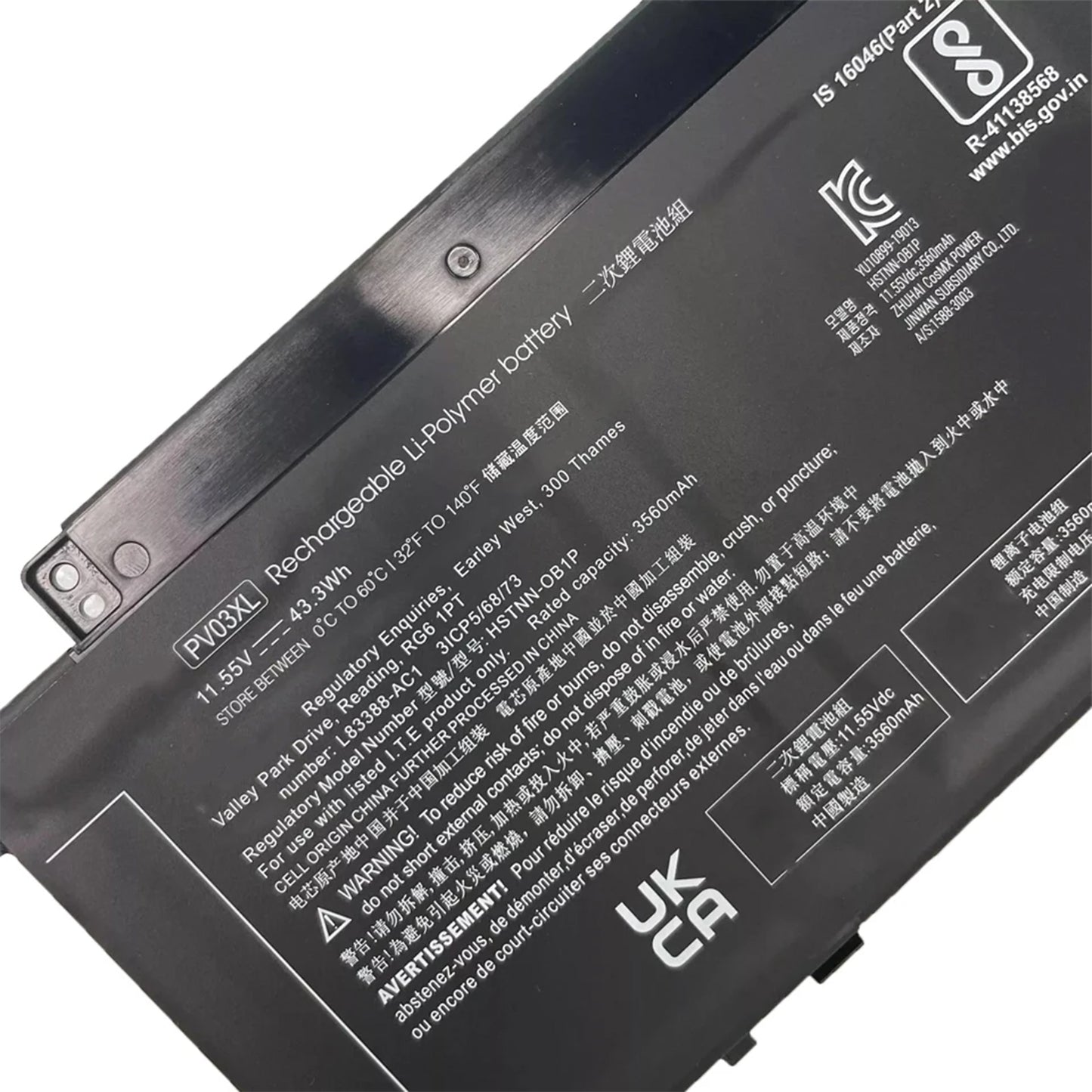 KELESY PV03XL PP03XL Battery For HP Pavilion x360 13-BB 14-DV 14-DW 14M-DW 14-DK HSTNN-LB8S HSTNN-DB9X HSTNN-OB1P L83388-421