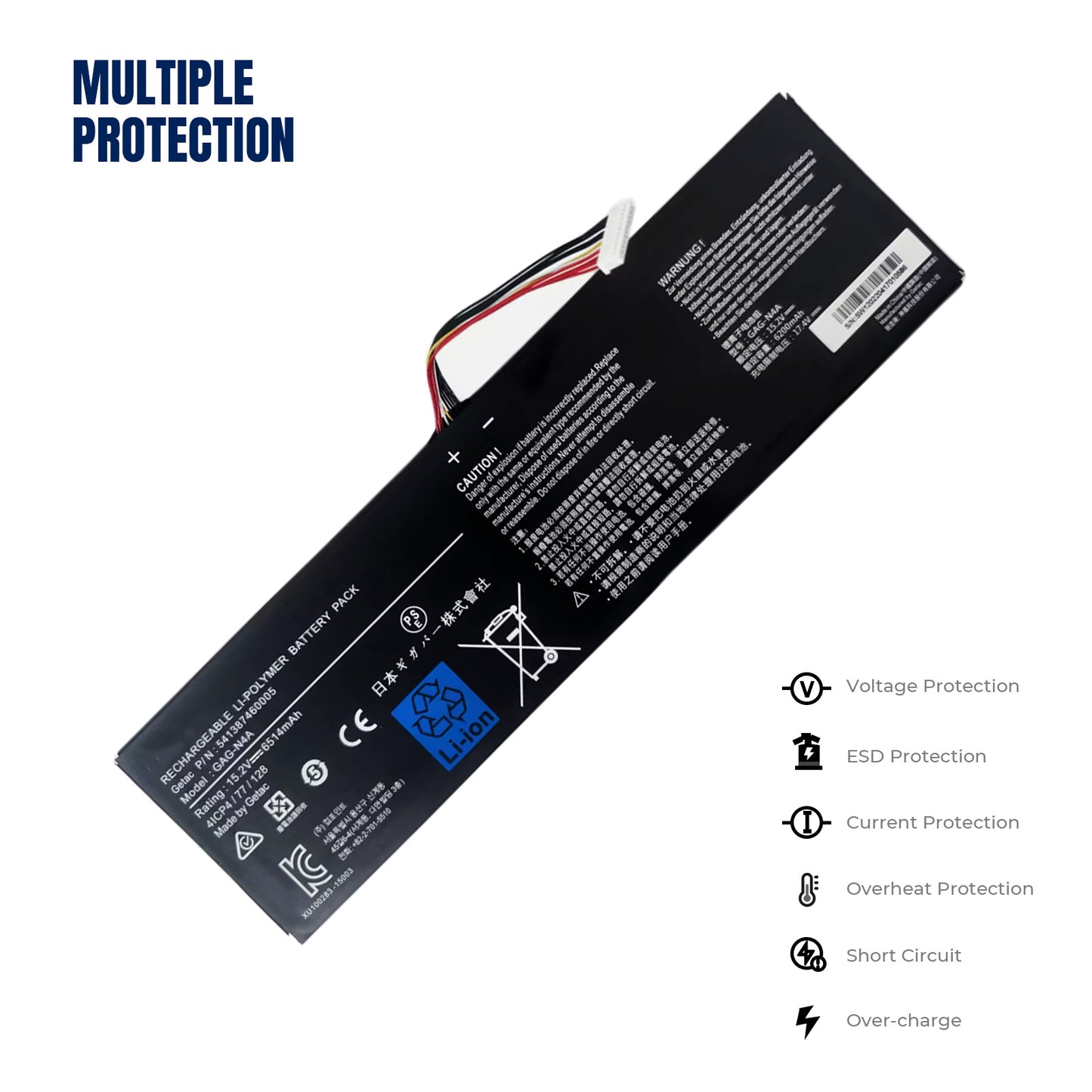 KELESY GAG-N4A 15.2V 6514mAh Laptop Battery For Gigabyte Aorus 15 XE5 15G 15P 17G 17H XC Aero 15 XD 17YD