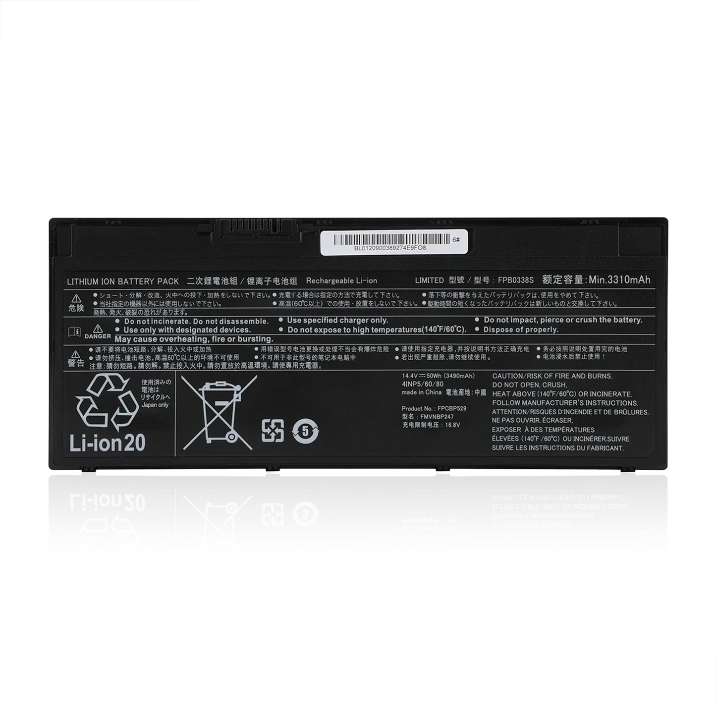 KELESY Batería de ordenador portátil FPB0338S para Fujitsu LifeBook, U747, U748, U757, U758, T937, T938, E548, E558, FPCBP529