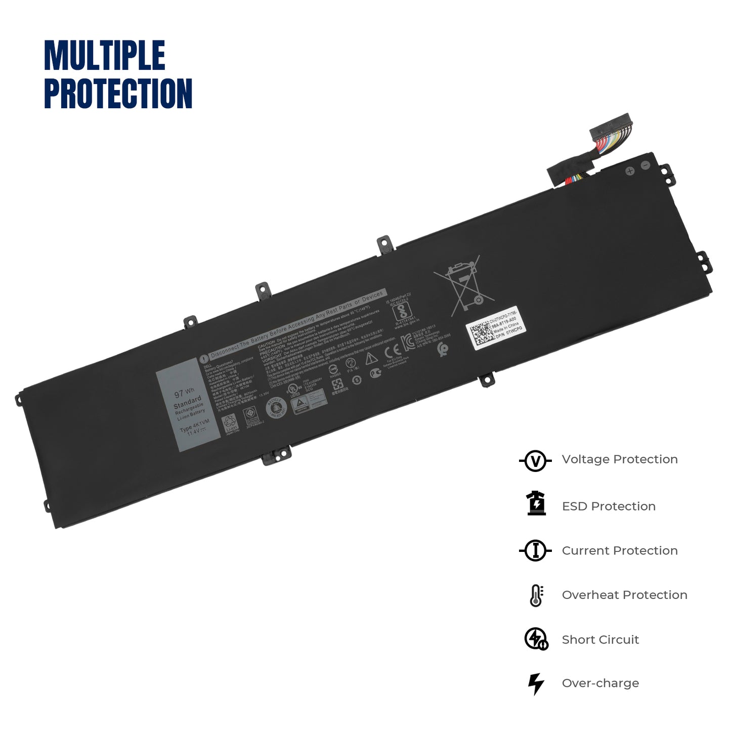 KELESY 4K1VM Laptop Battery For Dell G7 17 7700 0W62W6 0NCC3D V0GMT P46E XYCW0
