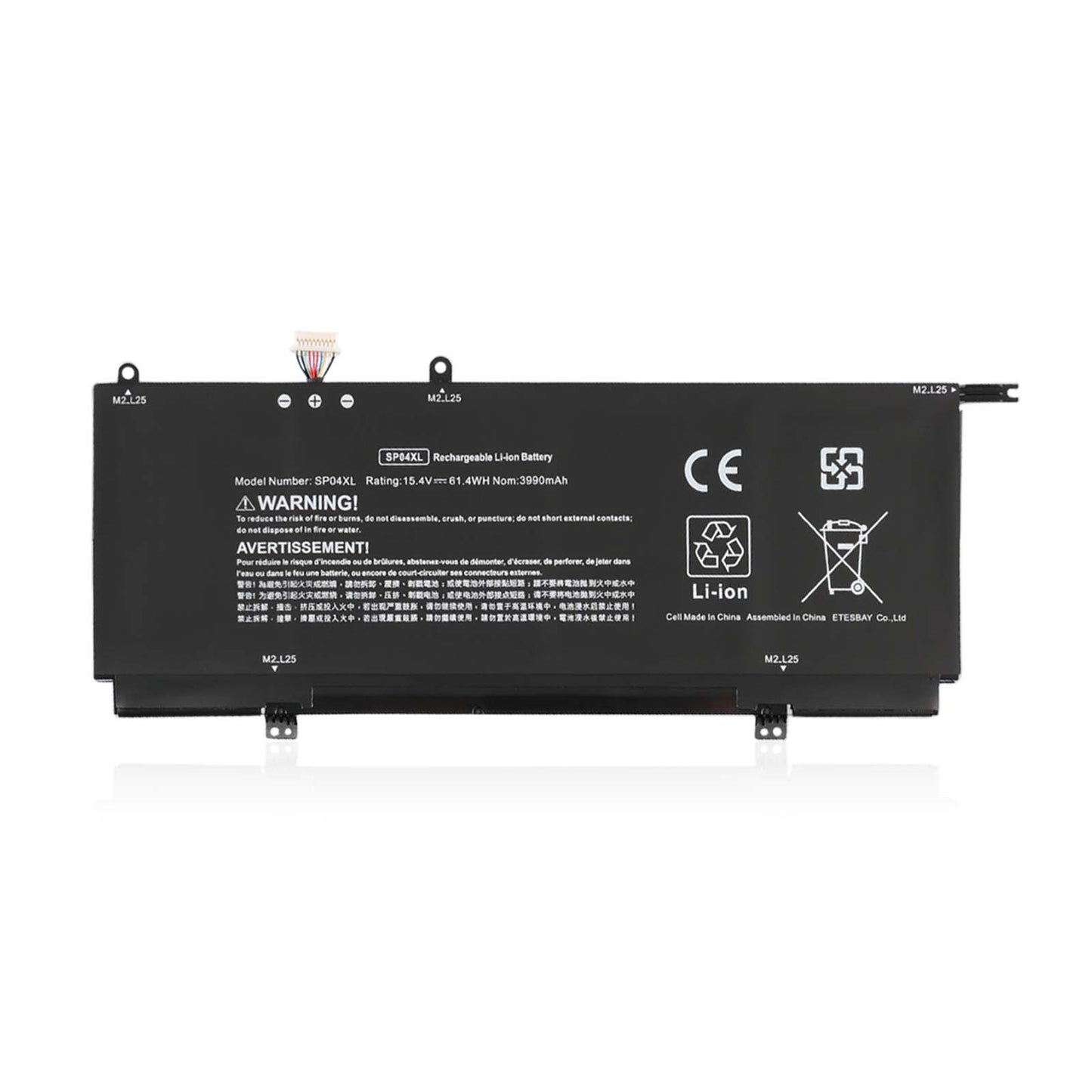 KELESY 15.4V 61.4WH New Original SP04XL Laptop Battery for HP SPECTRE X360 13-AP SP04XL TPN-Q185 Q203/4
