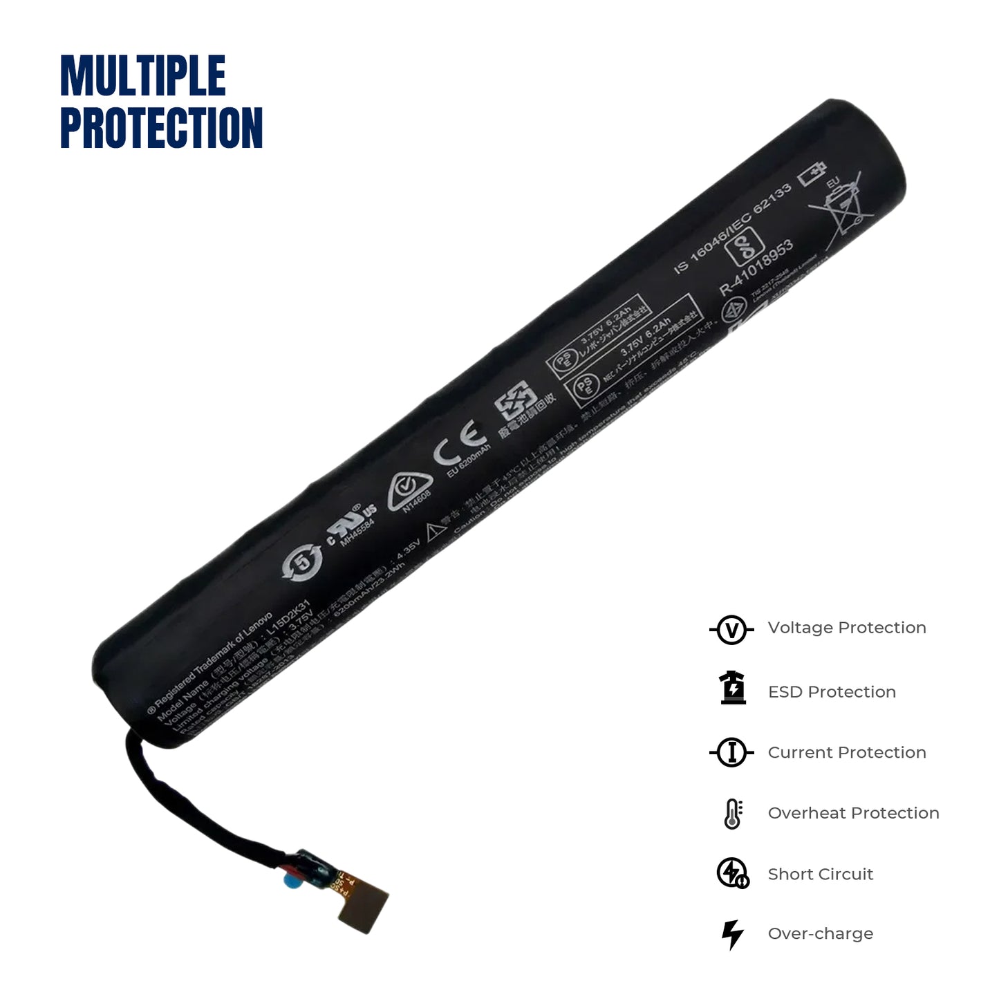 KELESY L15D2K31 Tablet Battery For LENOVO YOGA 3 Tablet-850M Yt3-850F YT3-850 YT3-850M YT3-850L L15C2K31 3.75V 6200mAh