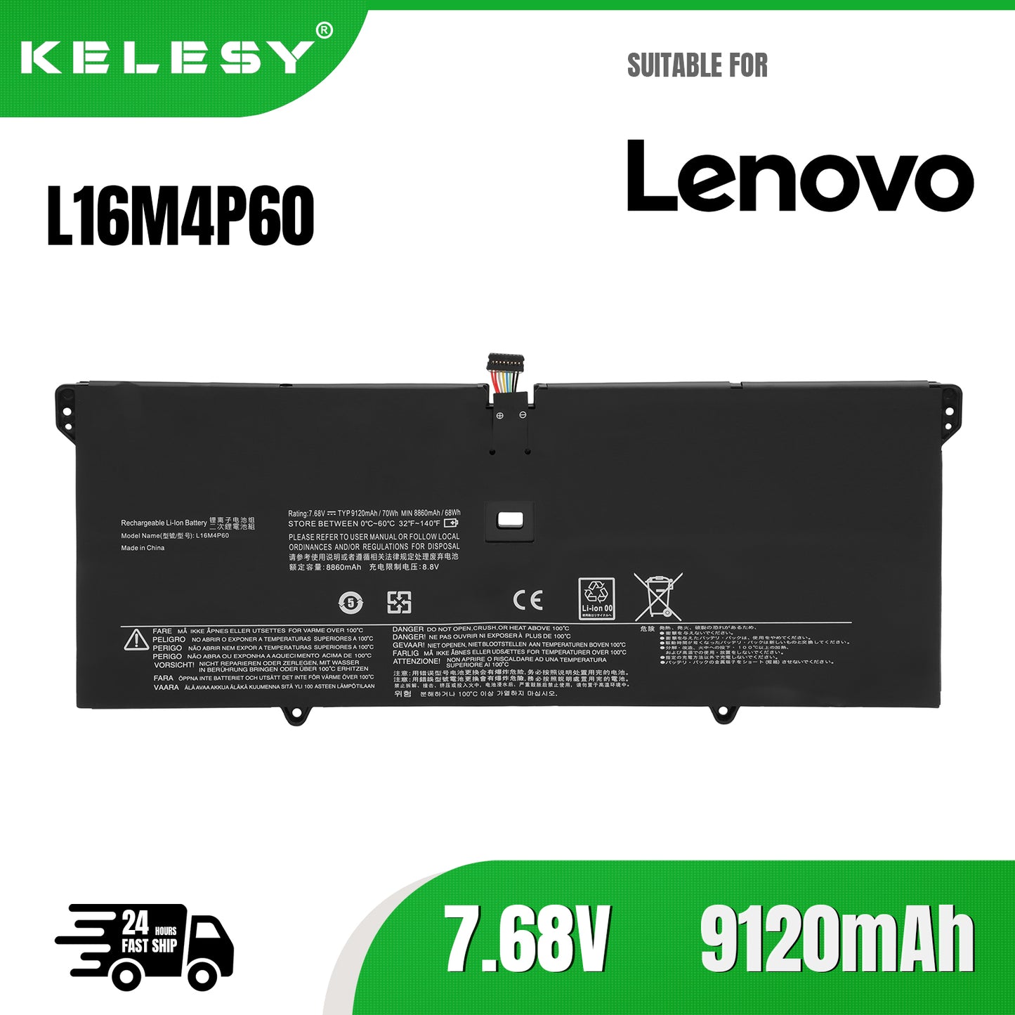 KELESY оригинальный L16M4P60 L16C4P61 5B10N01565 аккумулятор для ноутбука Lenovo YOGA 920,YOGA 6 Pro-13IKB,Yoga 920-13IKB 80Y7002XGE
