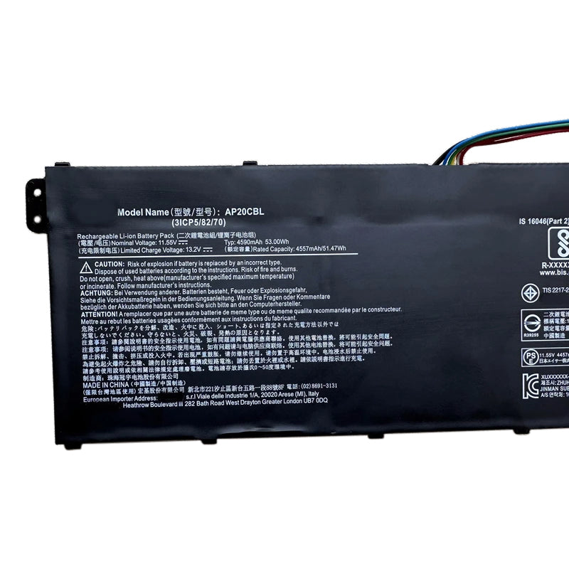 KELESY New AP20CBL Laptop Battery For Acer Chromebook 315 CB315-4H,511 C734,514 CB514,C815 Swift SF314-43-R2R4,R5-5500U