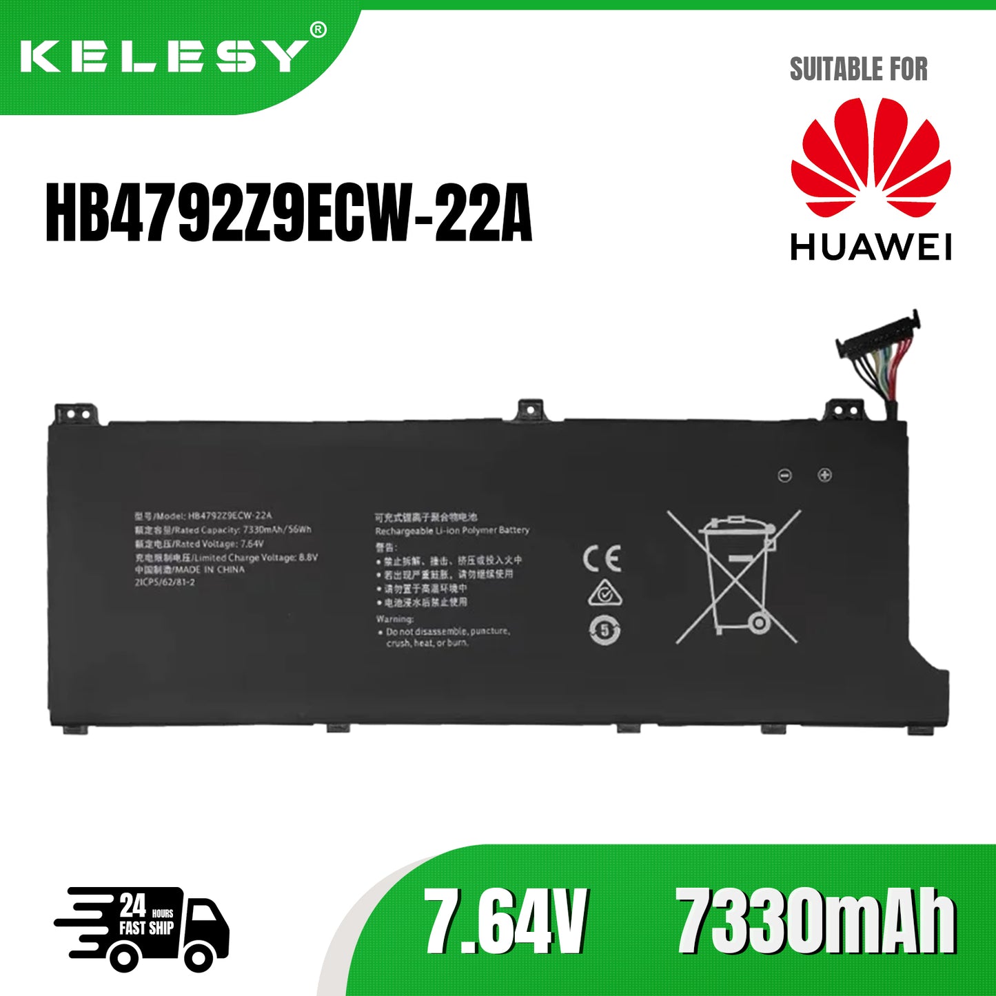 KELESY Batería de HB4792Z9ECW-22A para Huawei, NMH-WFP9HN Matebook d14, NBB-WAH9P, Nbl-WAQ9H