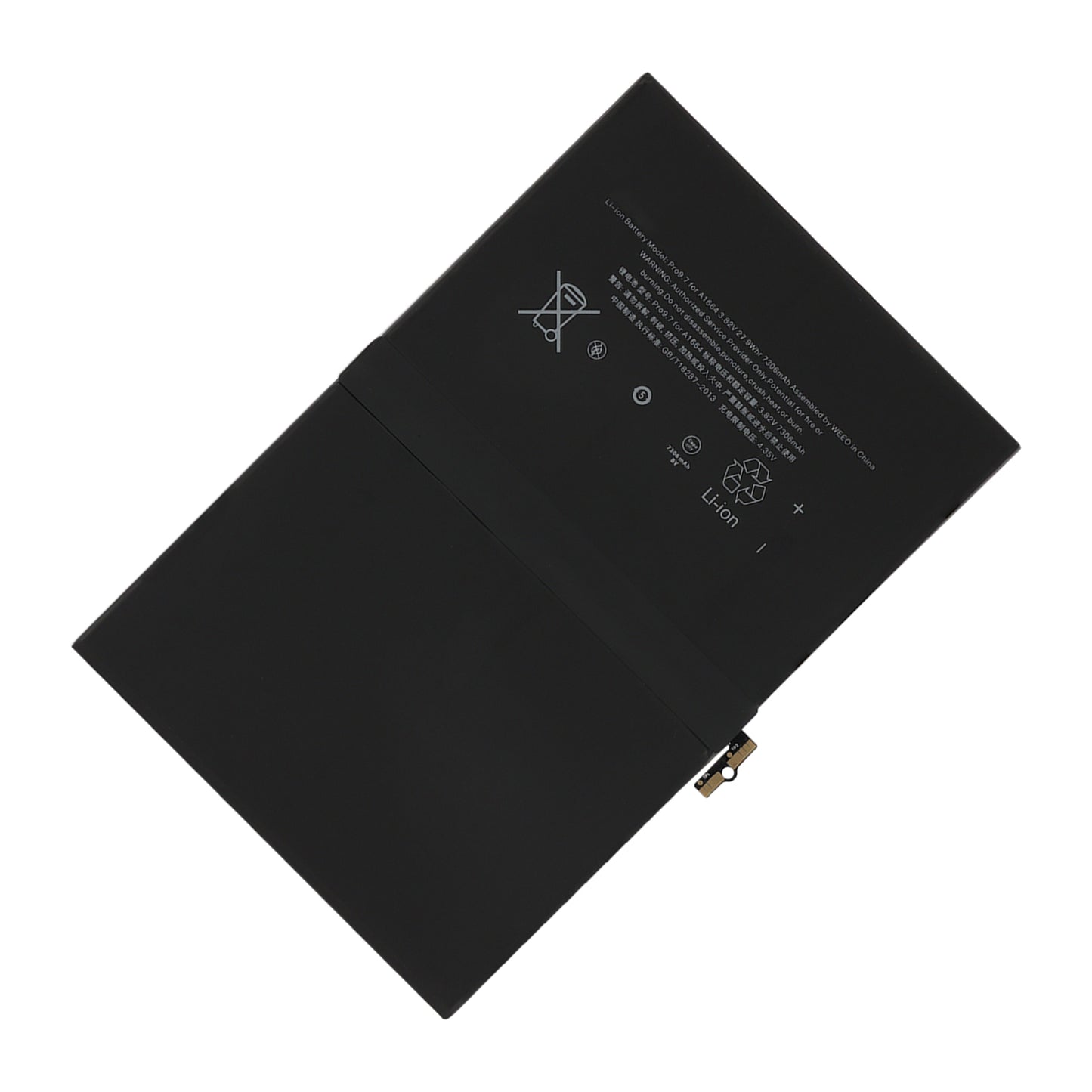 Аккумулятор для планшета KELESY A1664 для Apple iPad 7 Pro 9,7 дюйма A1673 A1674 A1675 3,82 В 27,9 Вт·ч 7306 мА·ч Бесплатные инструменты