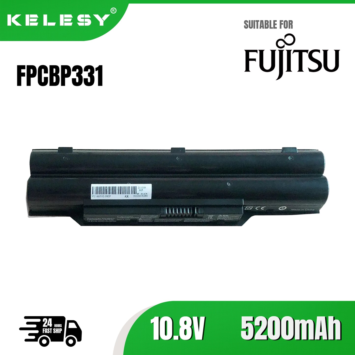KELESY FPCBP331 batería de ordenador portátil para Fujitsu lifeBook, A532, AH512, AH532, AH532, GFX, FPCBP331, FMVNBP213