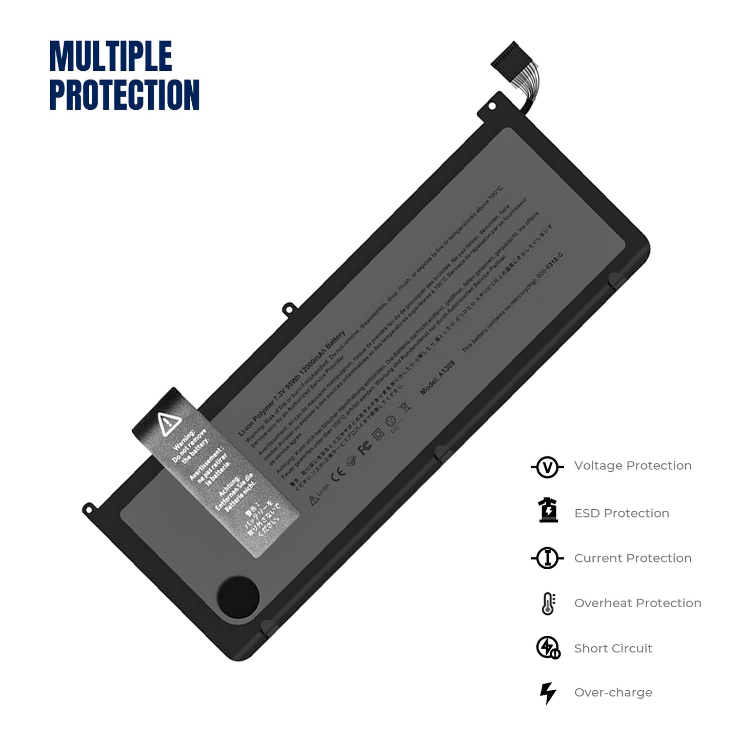 KELESY NEW A1309 A1297 Laptop Battery For Apple MacBook Pro 17" A1297 2009 2010 MC226/A MC226CH/A MC226J/A MC226LL/A Batteries