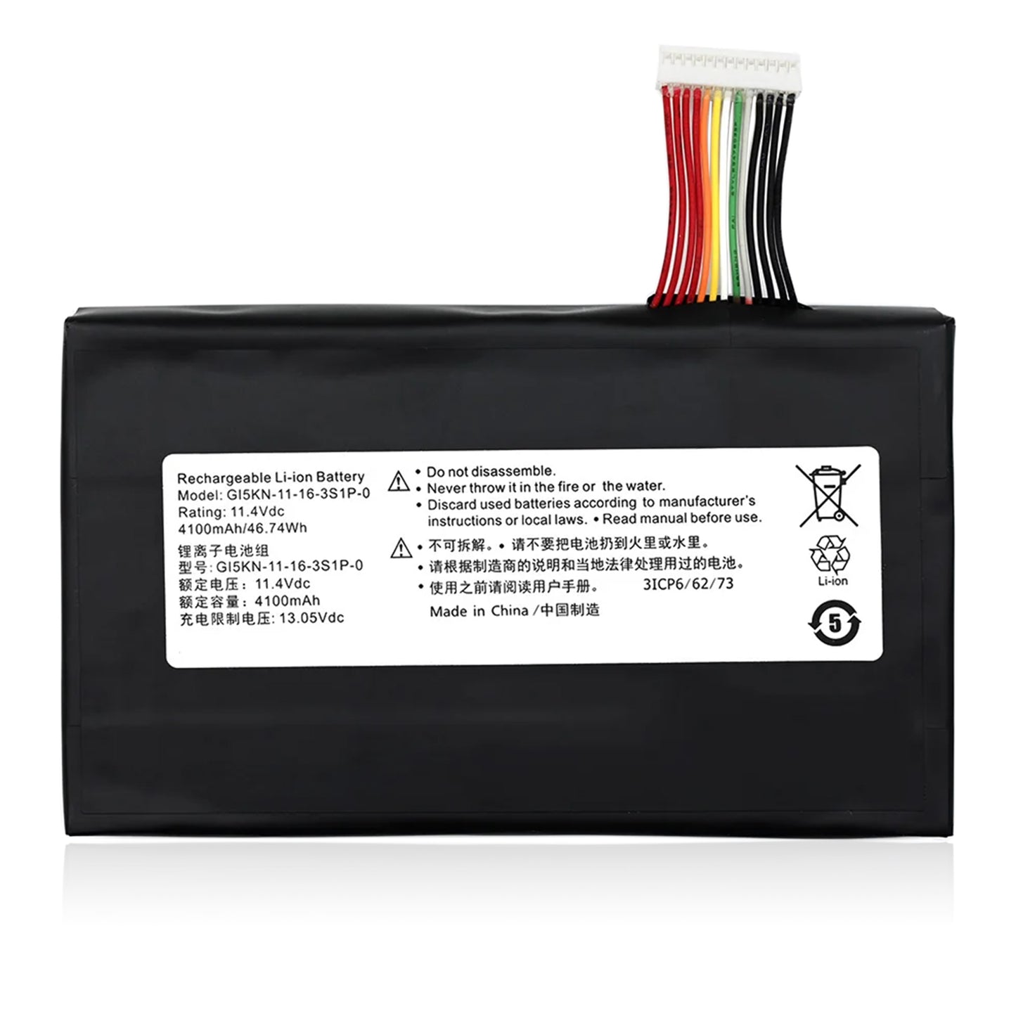 KELESY GI5KN-00-13-3S1P-0 Laptop-Akku für Clevo GI5KN-11-16-3S KP7D2 GI5KN Z7-KP7D2 Z7-KP7GT 11,4 V 4100 mAh