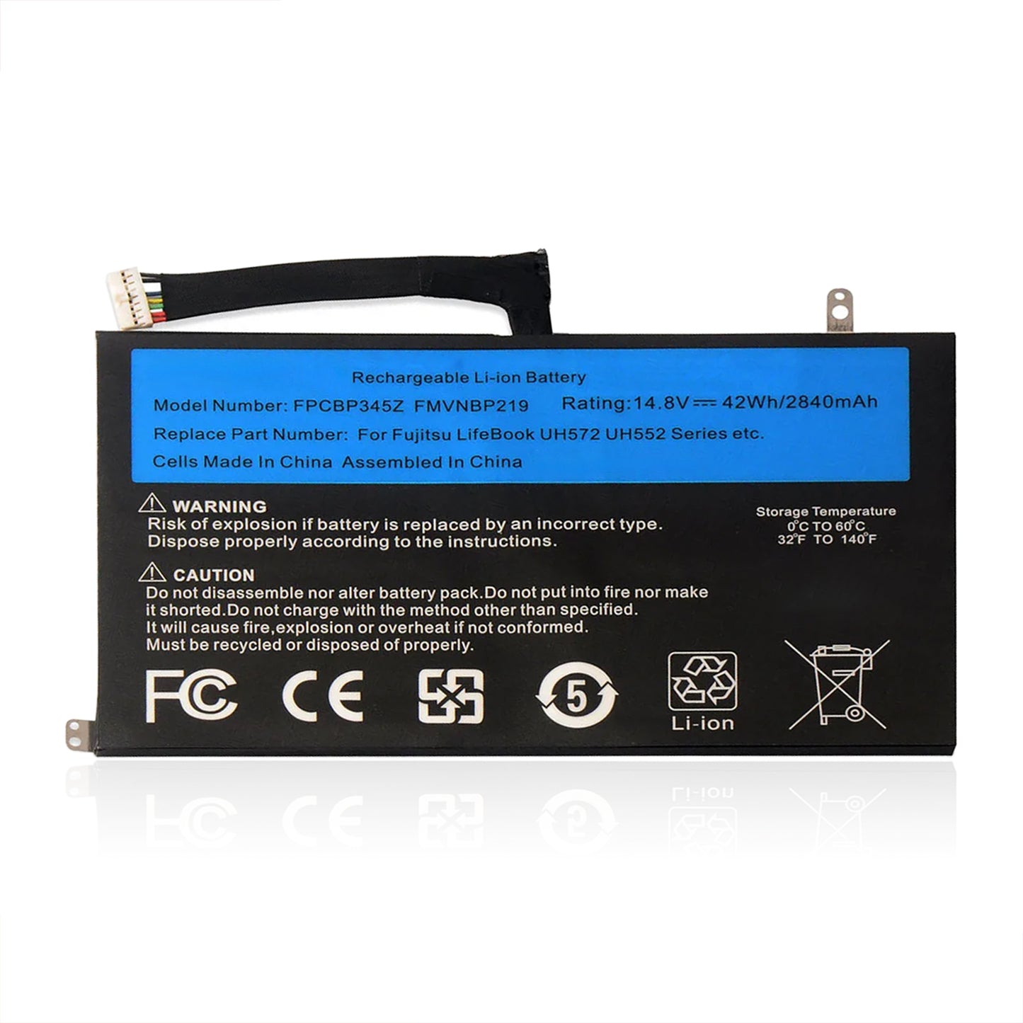 KELESY batería para portátil Fujitsu LifeBook UH572 UH552 Ultrabook Series FMVNBP219 FPB0280 FPCBP345Z, 14,8 V, 2840mAh