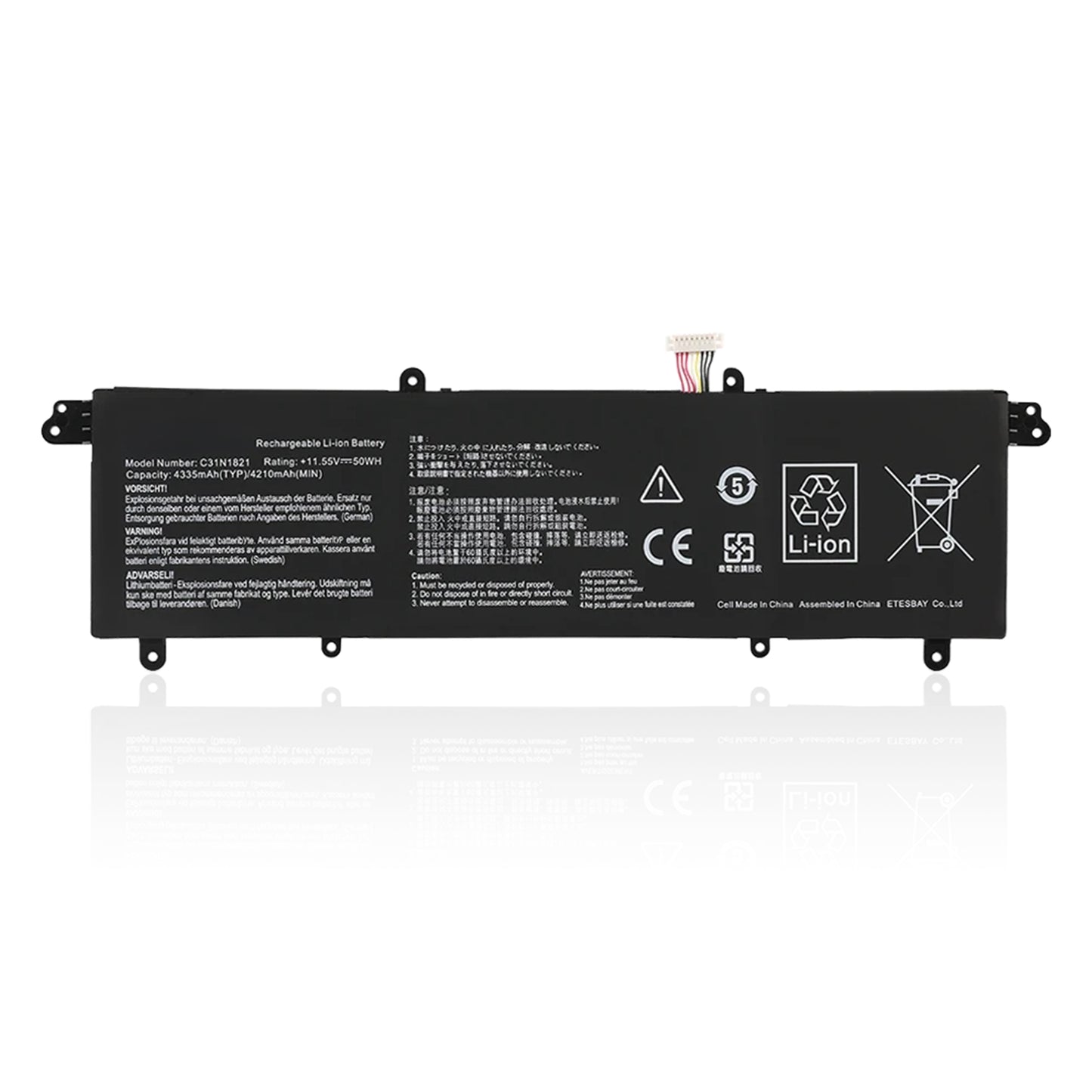 KELESY C31N1821 Laptop Battery For ASUS ZenBook S13 UX392 UX392FA UX392FN UX392FN-XS71 Series Notebook 0B200-03210100 50WH