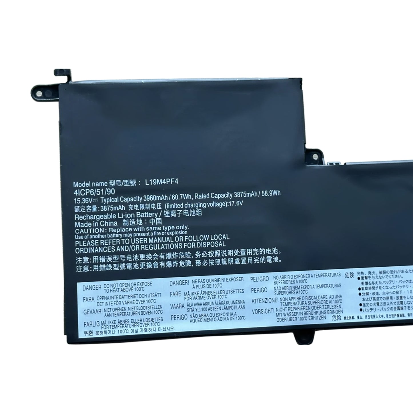 KELESY Batería para portátil Lenovo Ideapad Yoga Slim 7-14IIL05 7-14ARE05 15,36 V 60.7WH, L19M4PF4, L19D4PF4, L19C4PF4