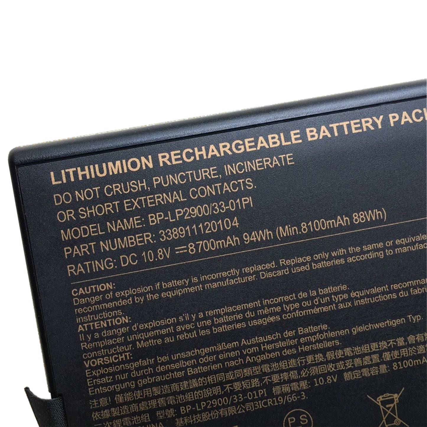 KELESY Batería Original para ordenador portátil, nueva, BP-LP2900, 10,8 V, 94Wh, para Getac V100, V200, B300, X500, S400