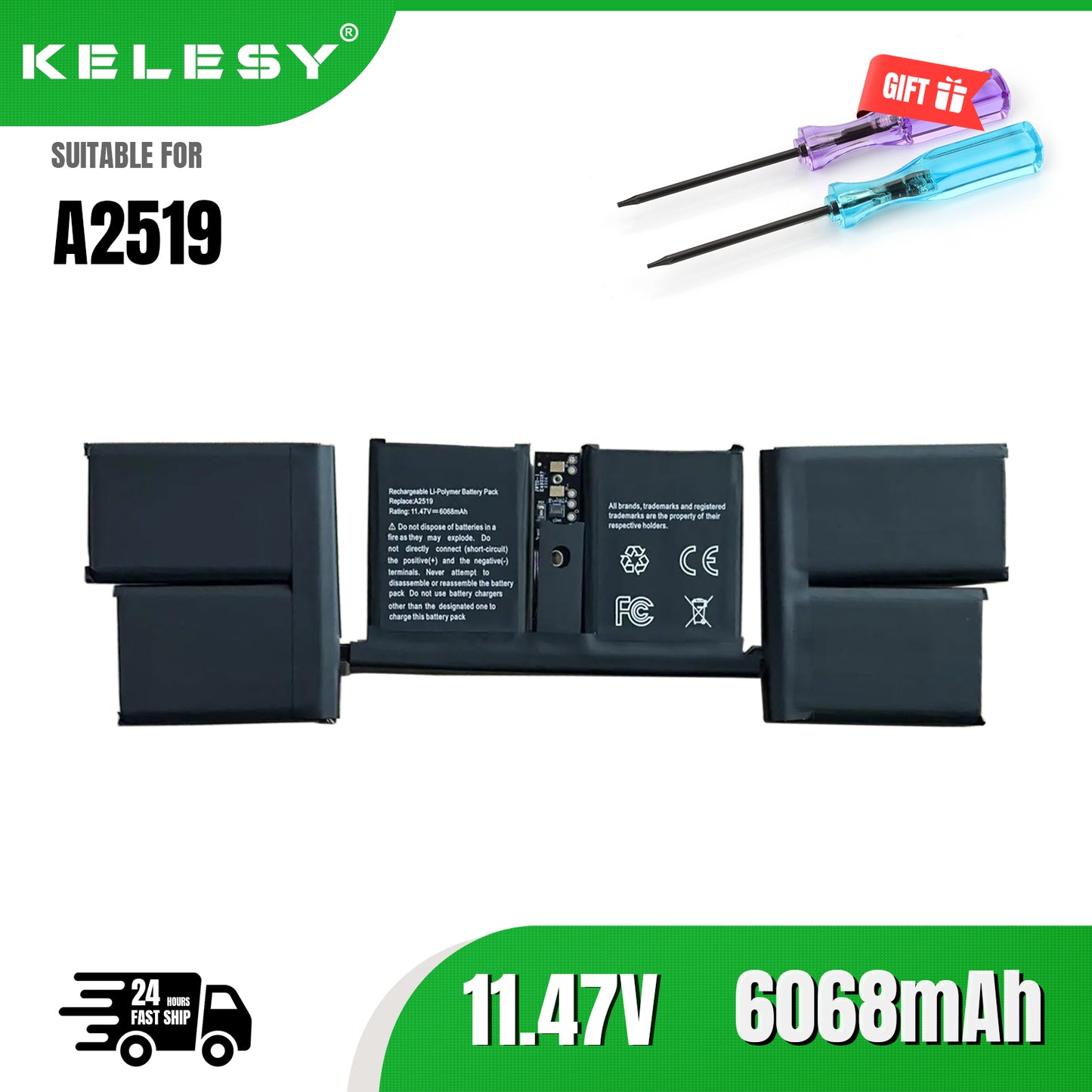 KELESY Batería de ordenador portátil A2519 para Apple MacBook Pro, 14 ", Notebook Smart A2442 M1 Retina MKGT3LL/A MKGR3LL