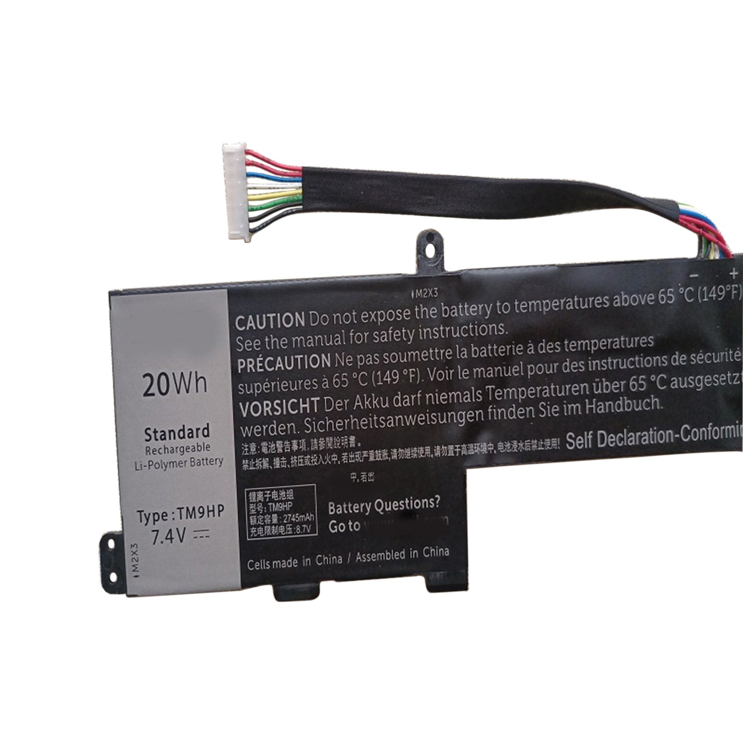 KELESY Laptop Battery TM9HP For DELL Latitude 13 7350 FRVYX 0FRVYX 2ICP4/55/82 0J84W0 7.4V 20WH 2750mAh