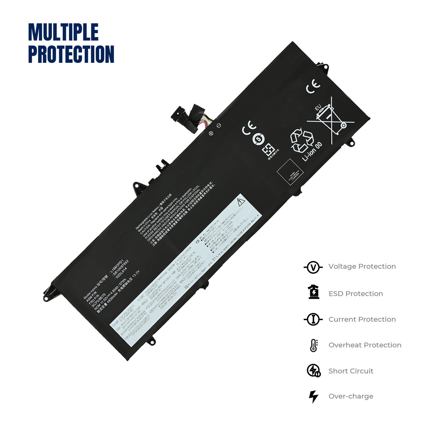 KELESY batería L18M3PD1 L18C3PD2 para Lenovo ThinkPad T14S T490S T495S Series L18C3PD1 L18L3PD1 L18M3PD2 02DL013 02DL01 57WH