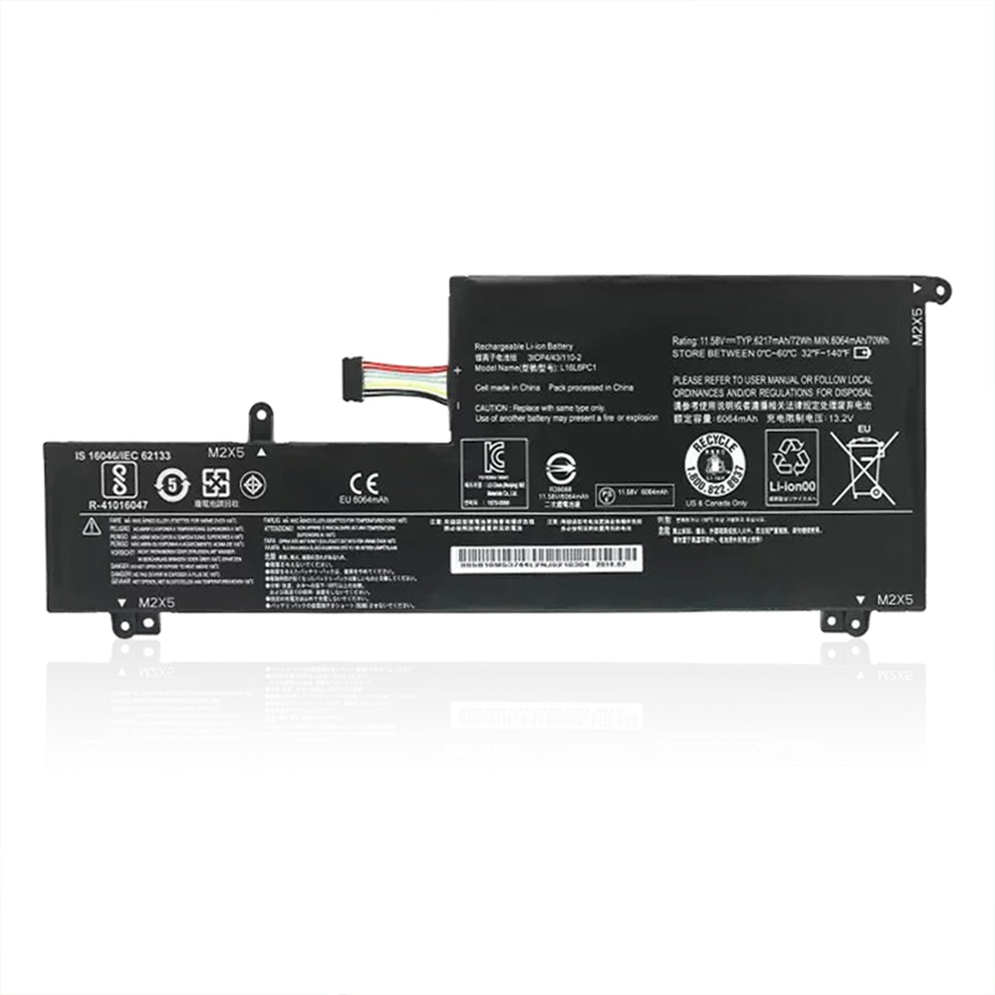 KELESY new L16L6PC1 L16C6PC1 Laptop Battery for Lenovo Yoga 720 720-15 720-15Ikb Series Notebook L16M6PC1 11.58V 6217mAh