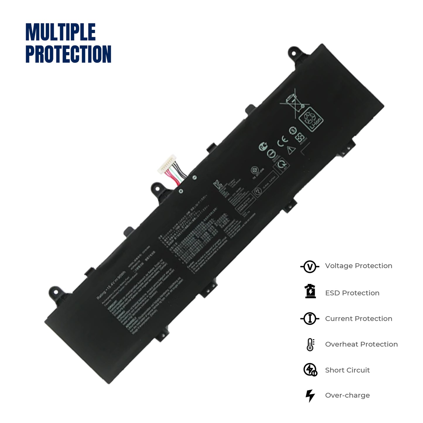 KELESY 15.4V 90Wh C41N1906 Laptop Battery For ASUS ROG Zephyrus Duo 15 GX550 GX550LWS GX550LXS GX551Q GX551QM GX551QR GX551QS