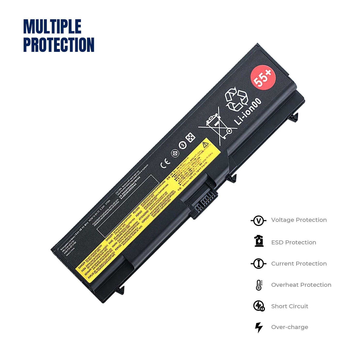 KELESY batería T410 55 + para portátil, para Lenovo ThinkPad L512, L412, L520, E425, E520, E525, W520, T420, T510, T520, 42T4751