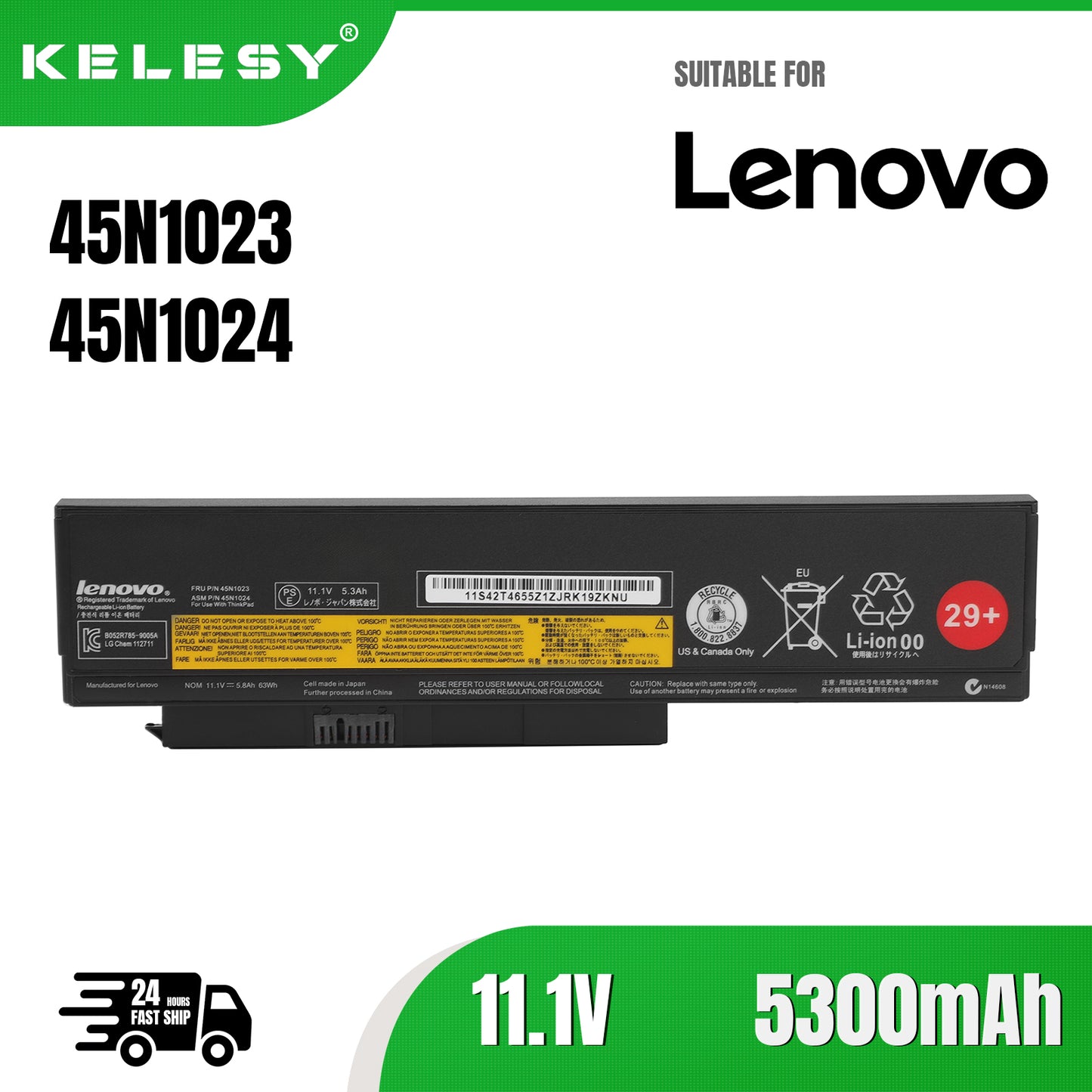 KELESY 11.1V 63W X220 Battery For Lenovo X220i X220S 45N1023 45N1024 42T4863 42T4864 42Y4868 42Y4874 ASM 42T4904 FRU 42T4903