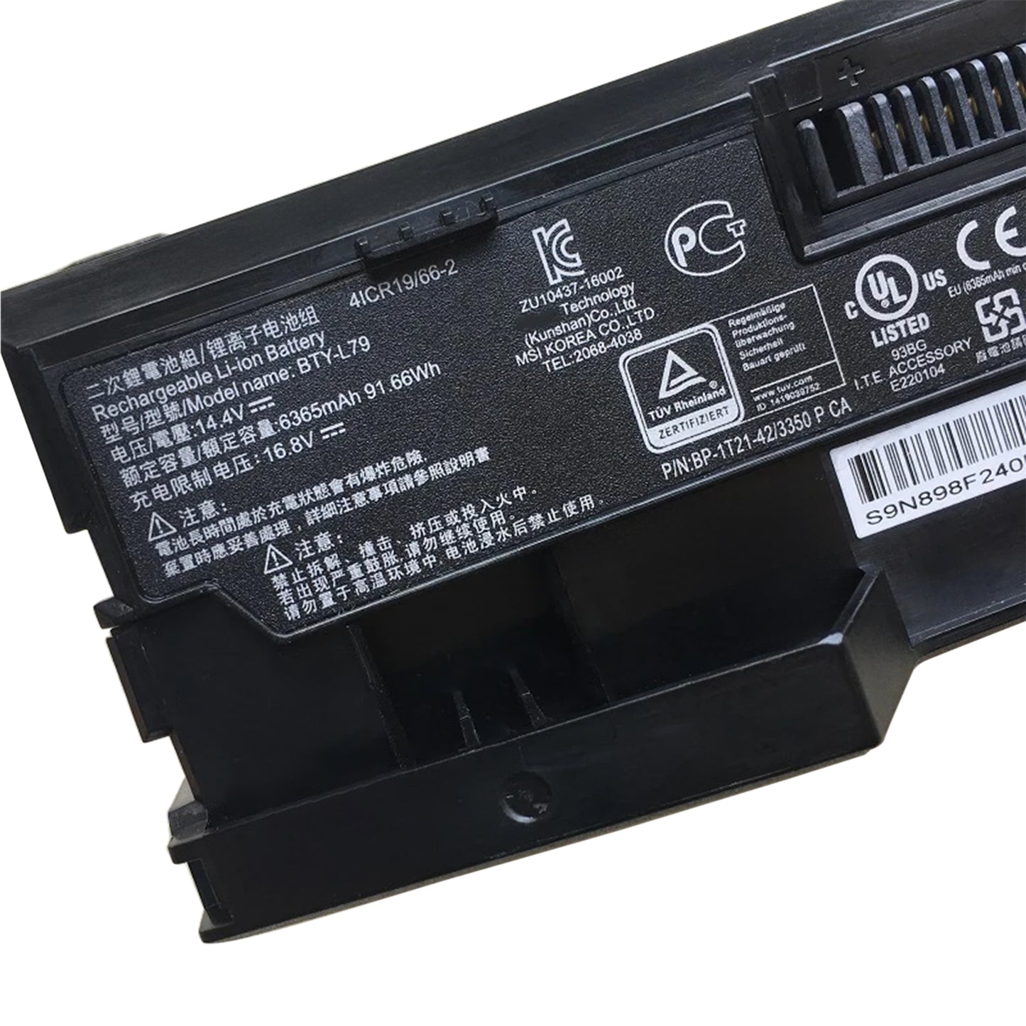 KELESY Batería de BTY-L79 para ordenador portátil MSI HTCVIVE VR One 7RE-231CN, 14,4 V, 6365mAh, 91,66 WH, nueva
