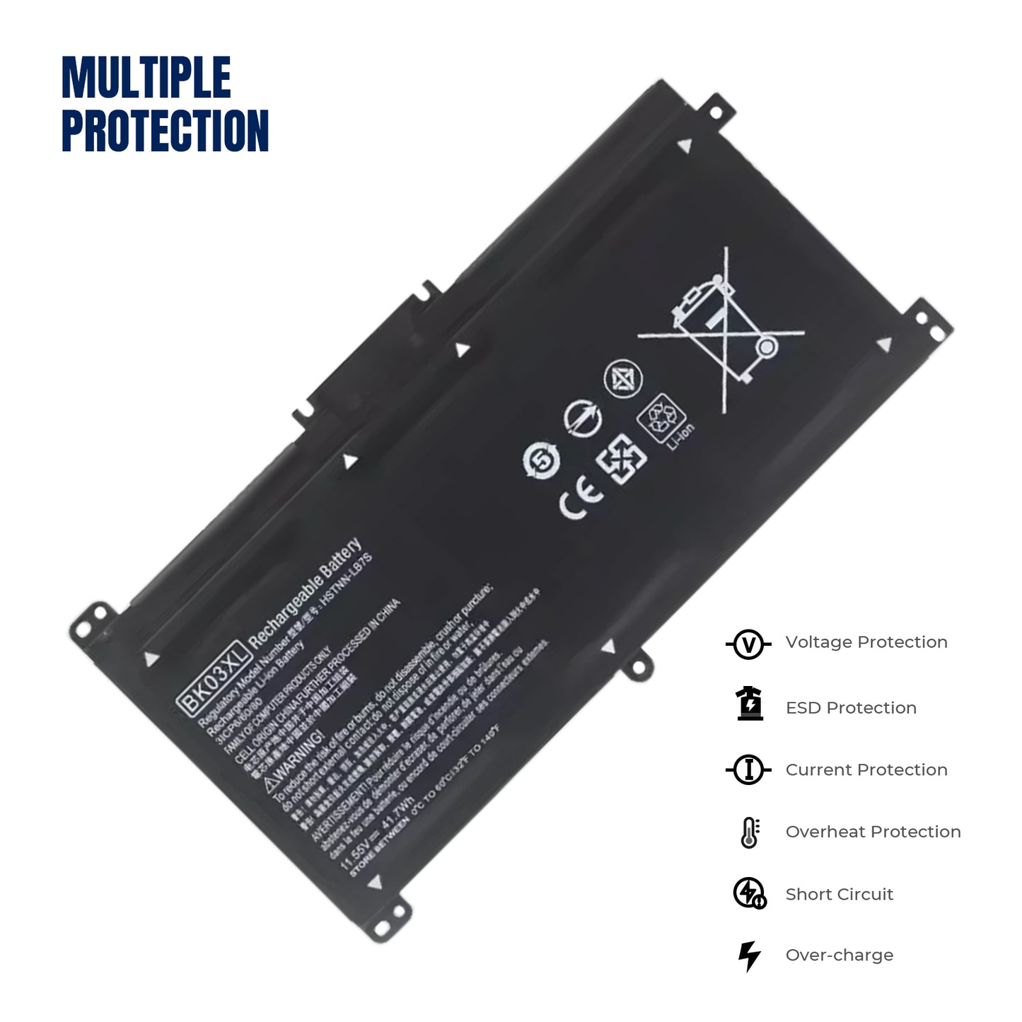 KELESY BK03XL 916811-855 916812-855 Аккумулятор для HP Pavilion X360 Convertible 14m-ba0xx 14-ba000 14m-ba013dx 14m-ba011dx