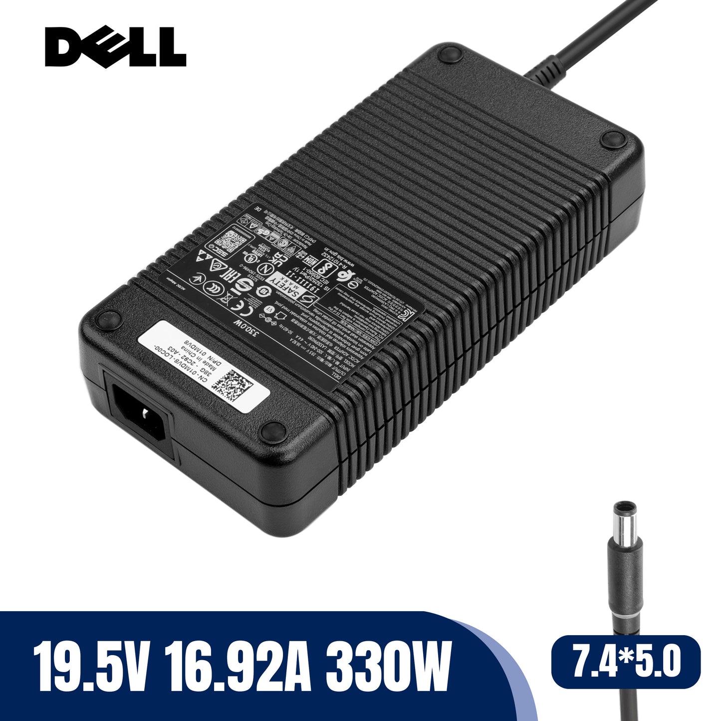 DELL Laptop AC Adapter for DELL 330W 7.4*5.0 Black Tip, LA330PM190