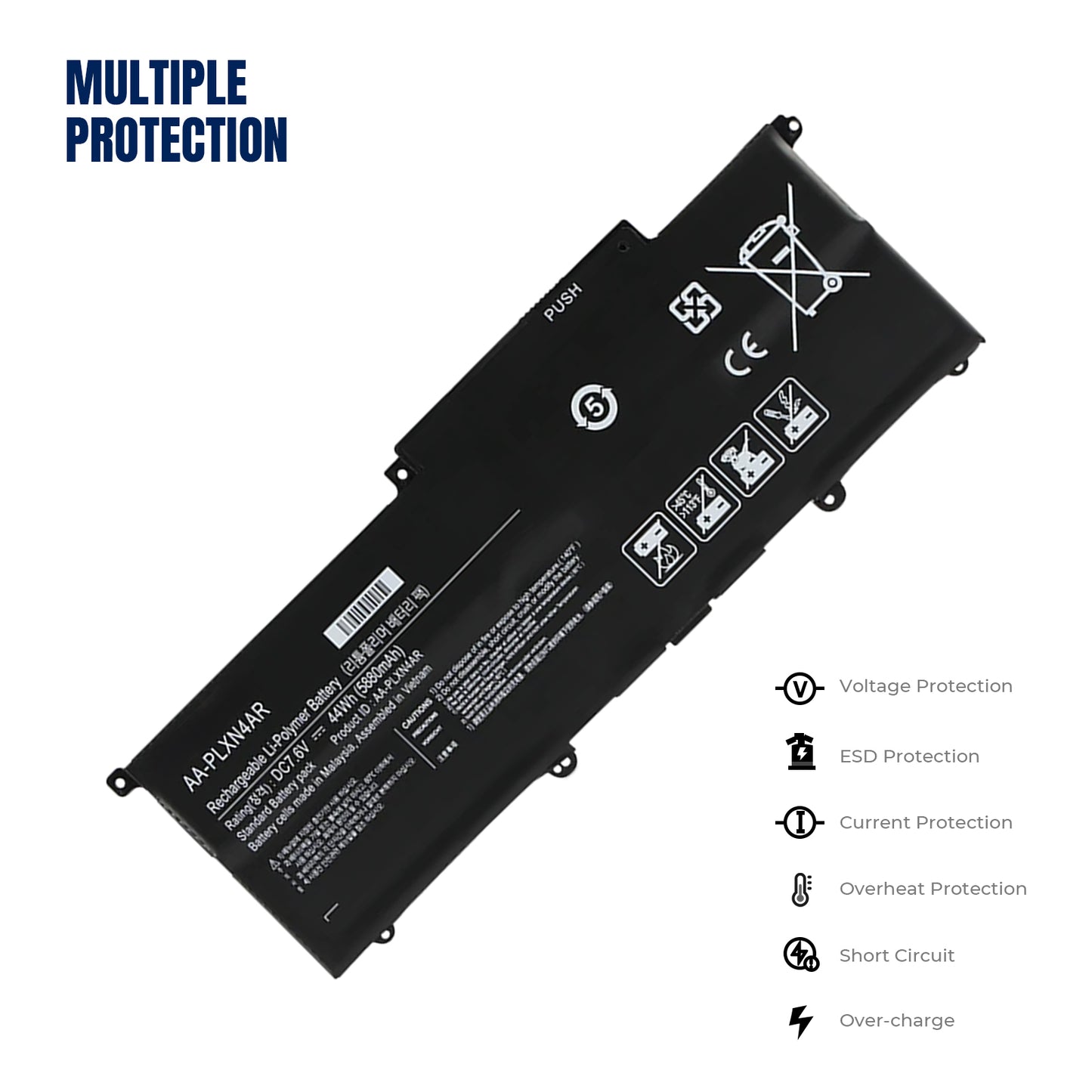 KELESY Batería de 7,6 V para ordenador portátil, dispositivo de AA-PLXN4AR para SAMSUNG Ultrabook 900X3D 900X3C 900X3B 900X3E