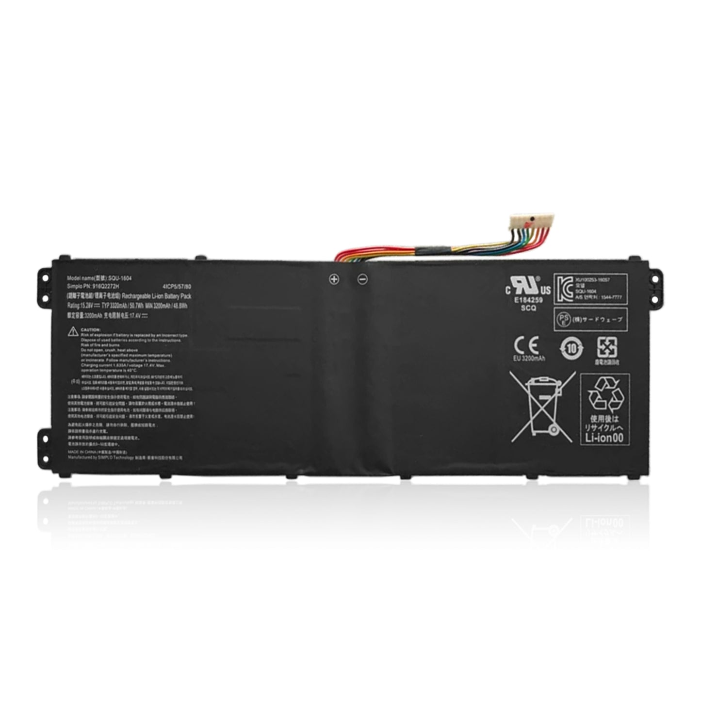 KELESY SQU-1604 Laptop Battery For Hasee 15.28V 48.8wh 3200mAh 916Q2272H L9 L9-581HN3 L9-781S LG 15U47 LG 15U470 916Q2272H