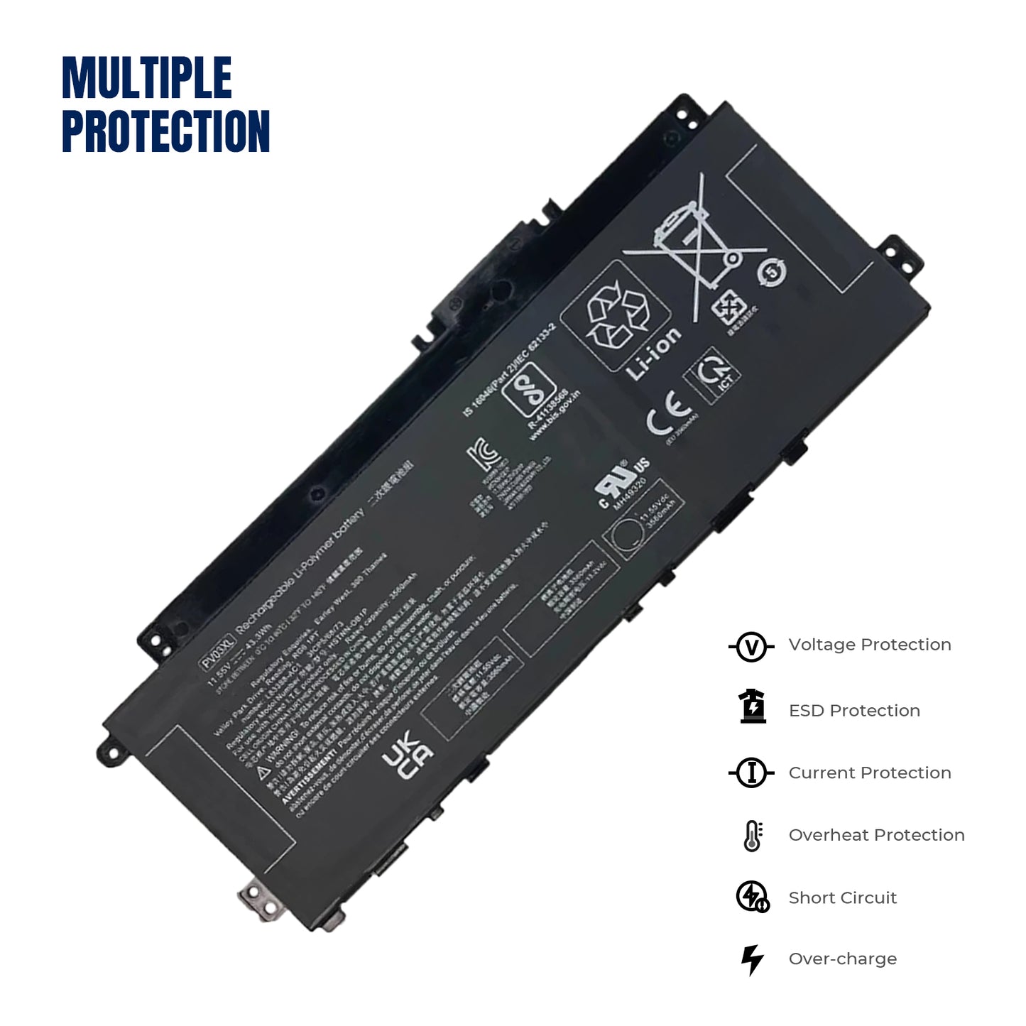 KELESY PV03XL PP03XL Battery For HP Pavilion x360 13-BB 14-DV 14-DW 14M-DW 14-DK HSTNN-LB8S HSTNN-DB9X HSTNN-OB1P L83388-421