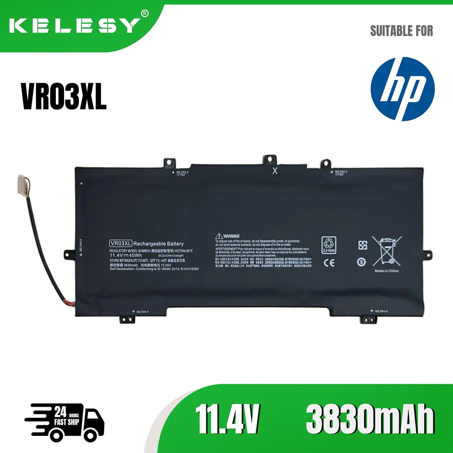 KELESY VR03XL Laptop Battery for HP Envy 13-D 13-D000 13-d040wm 13-d006la 13-d010nr 13-d099nr 13-d050sa 13-d016tu Notebook